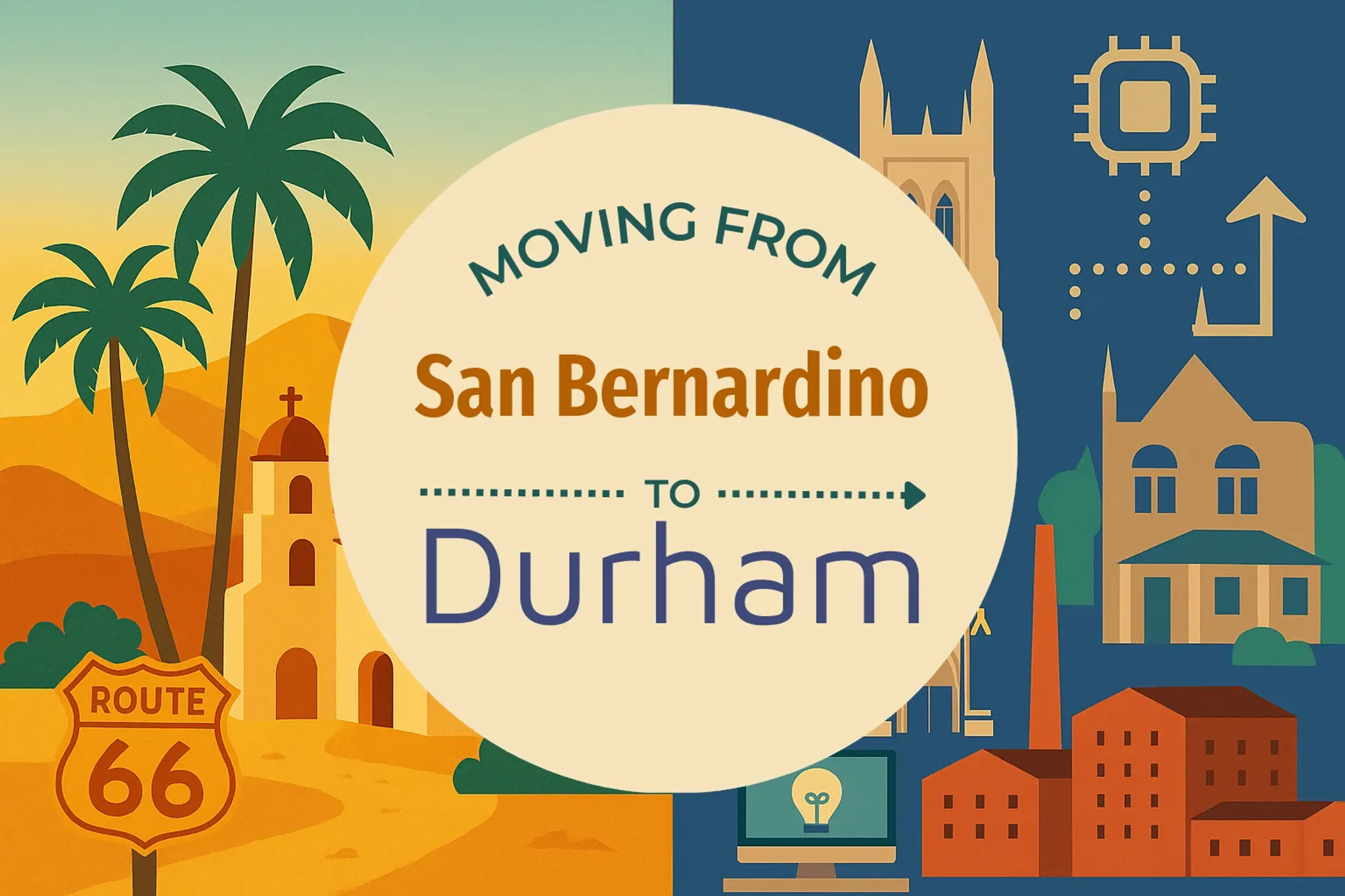 Side-by-side comparison of San Bernardino to Durham moving companies