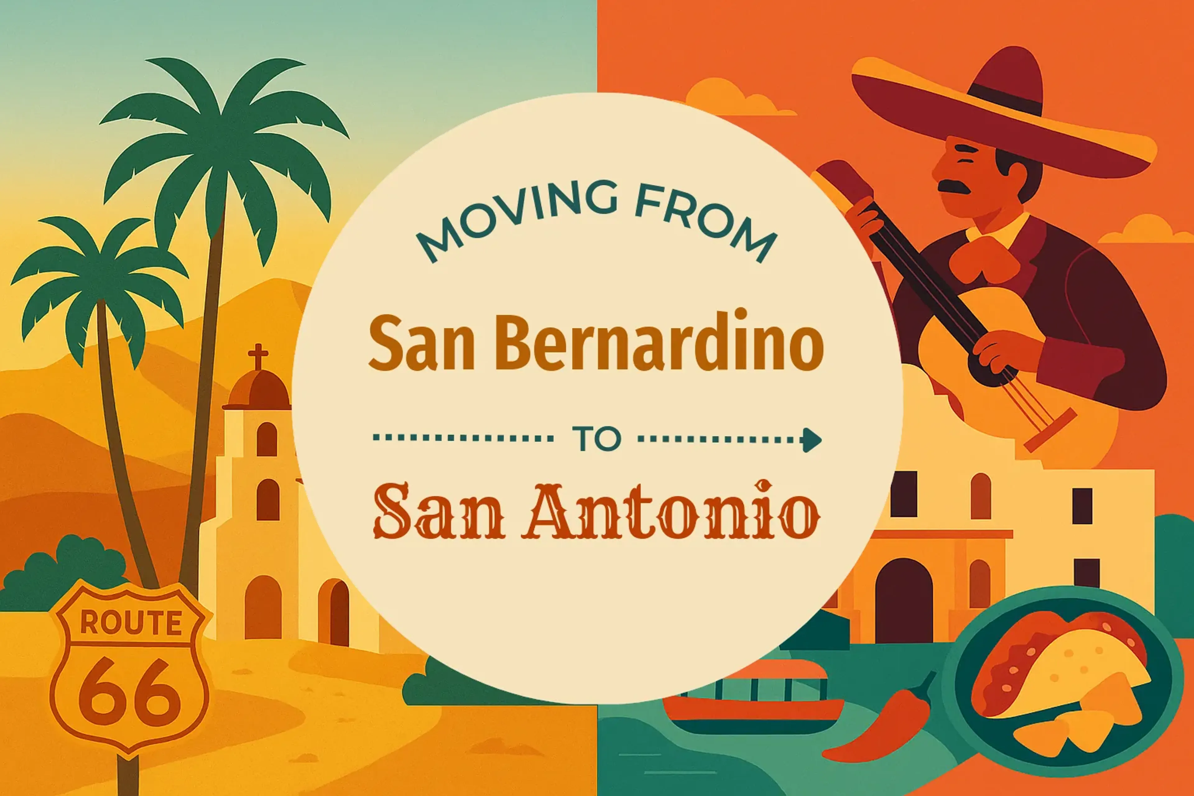 Side-by-side comparison of San Bernardino to San Antonio moving companies