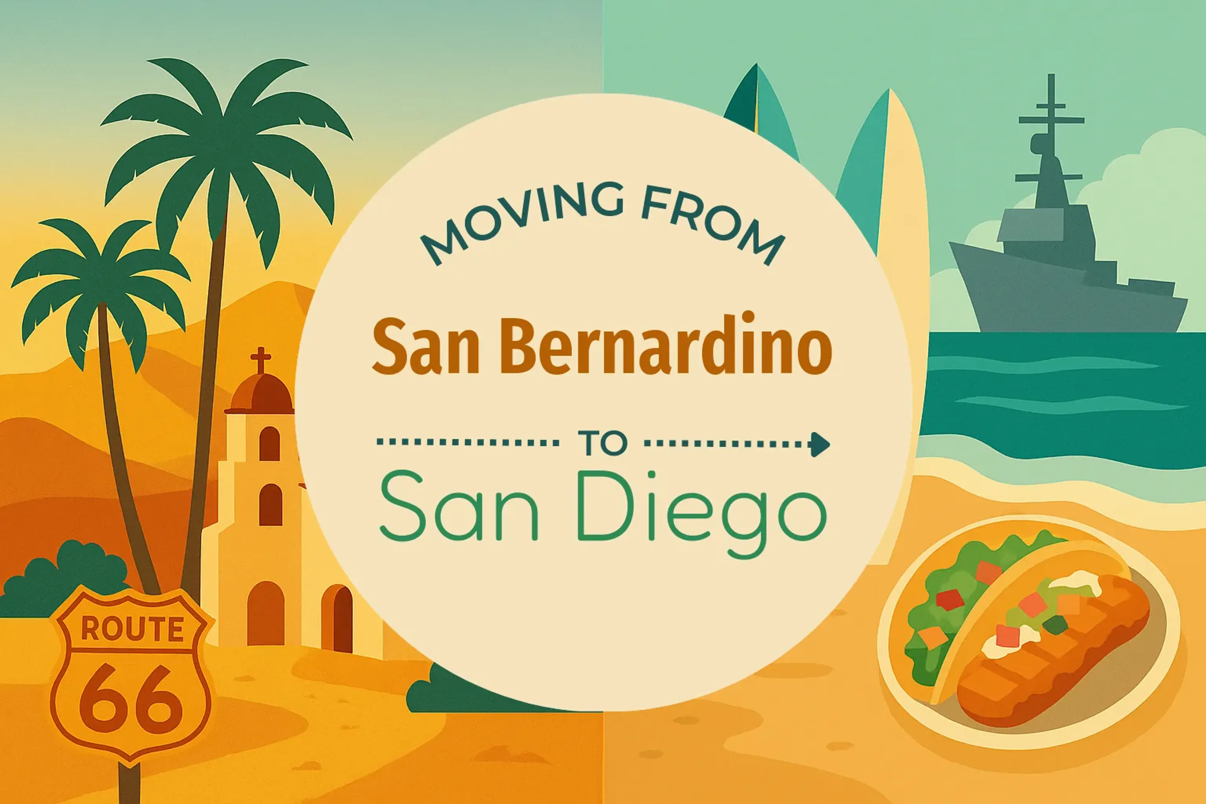 Side-by-side comparison of San Bernardino to San Diego moving companies