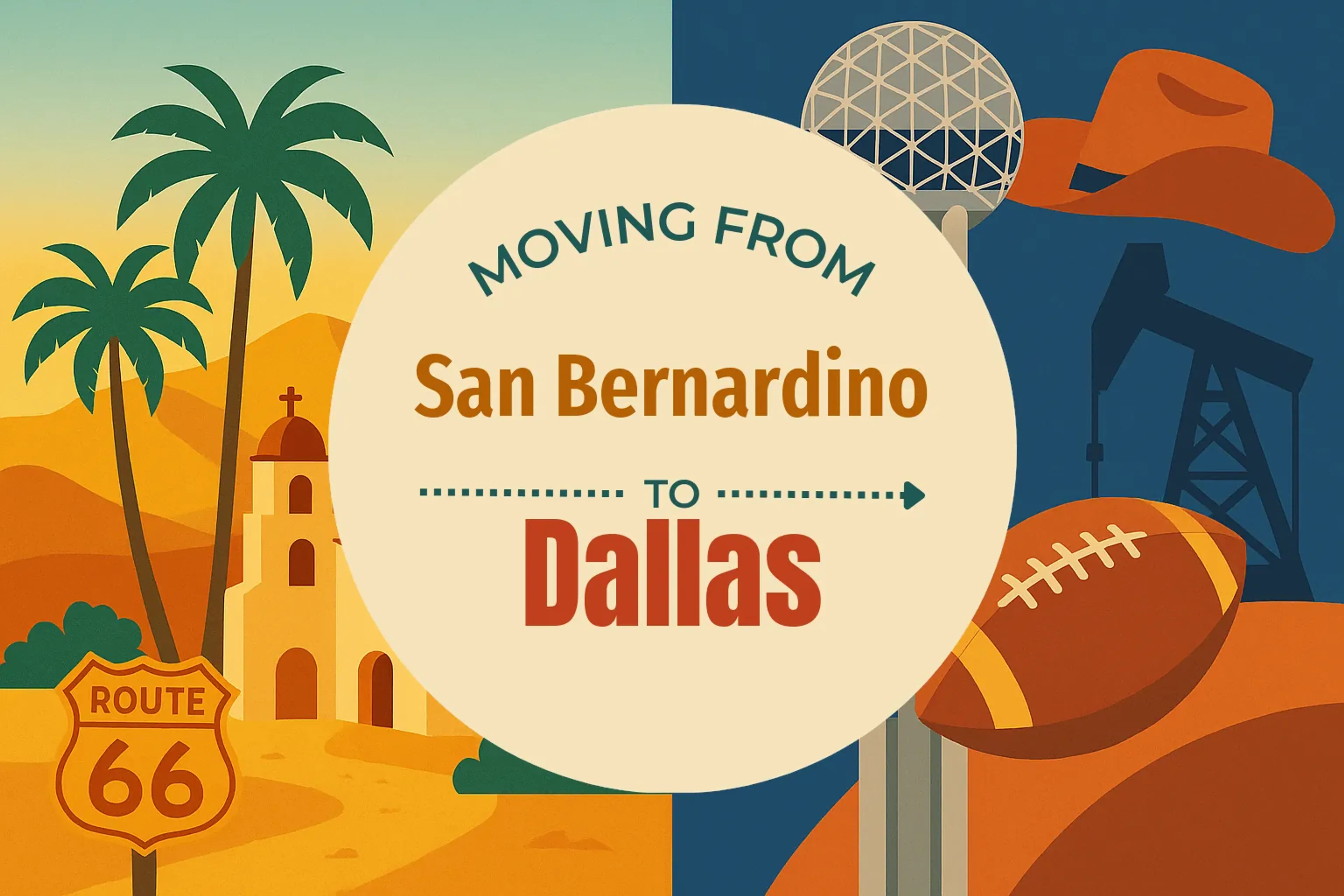 Side-by-side comparison of San Bernardino to Dallas moving companies