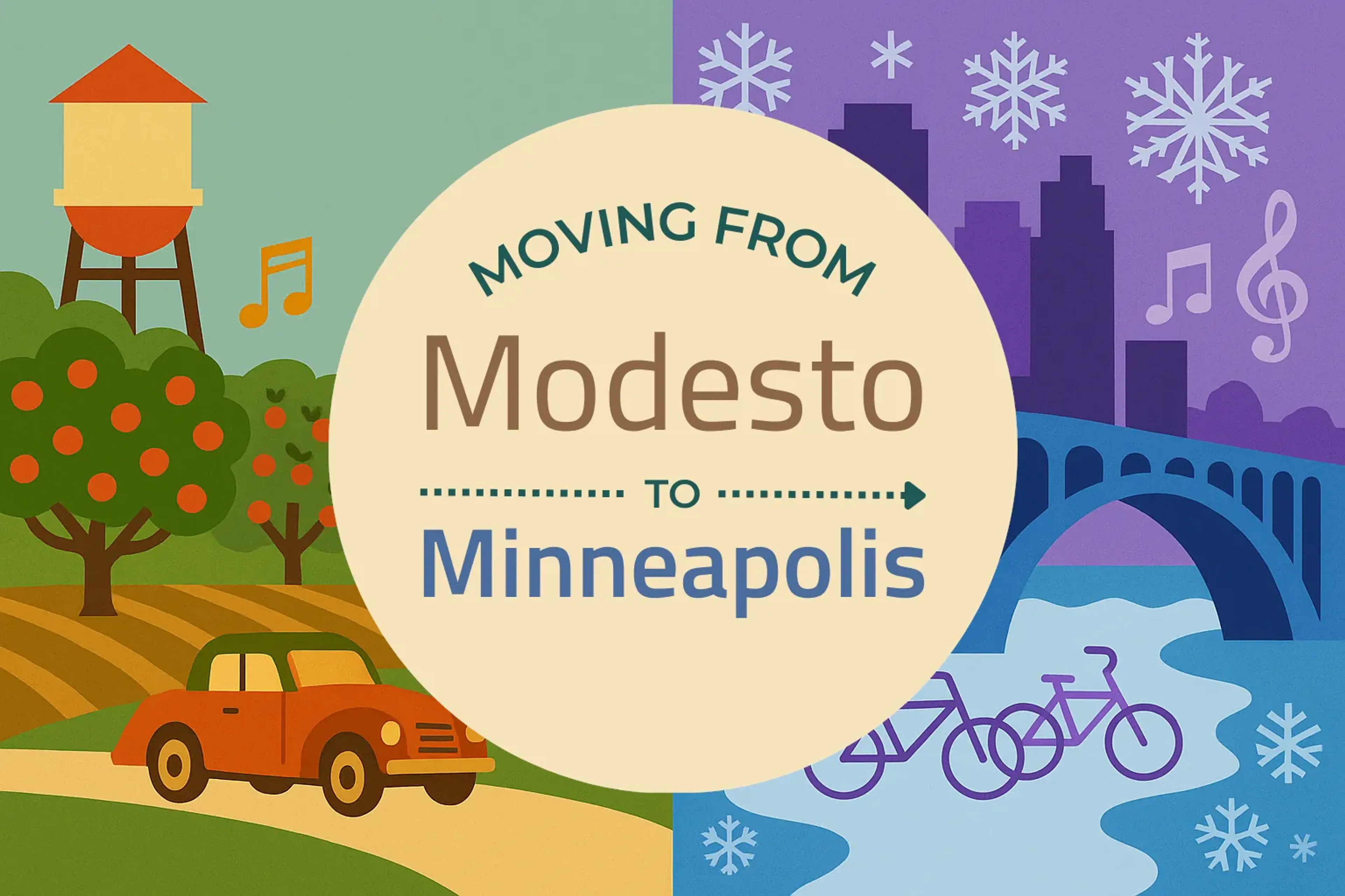 Side-by-side comparison of Modesto to Minneapolis moving companies