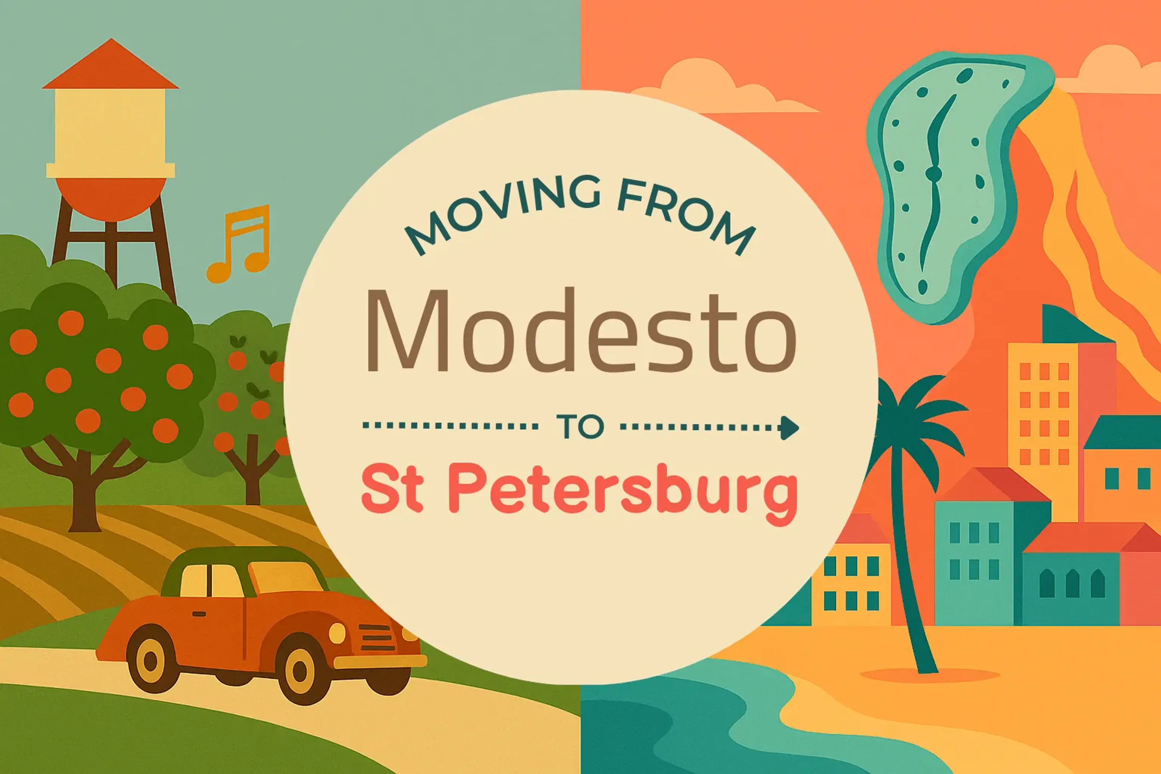 Side-by-side comparison of Modesto to St. Petersburg moving companies