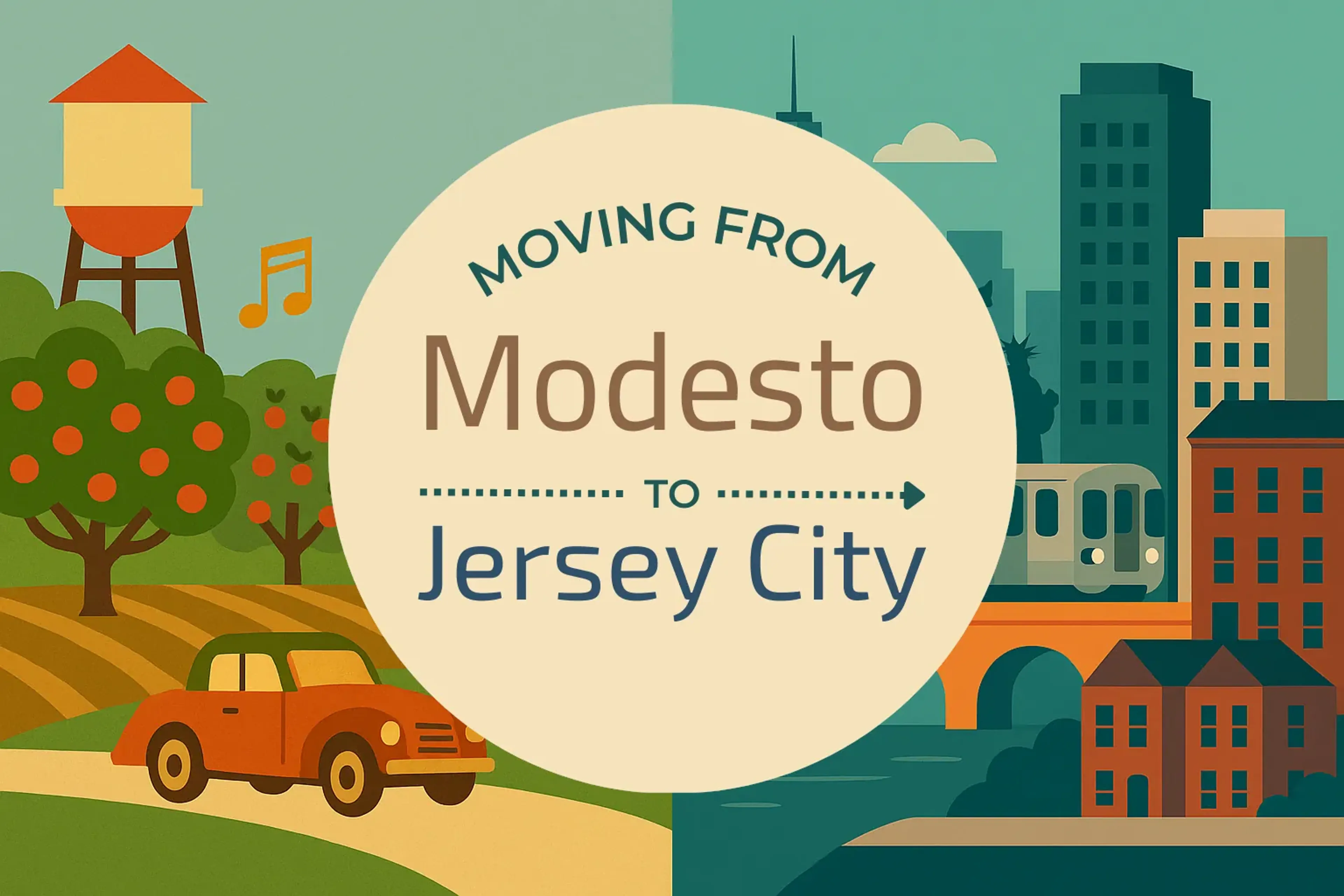Side-by-side comparison of Modesto to Jersey City moving companies