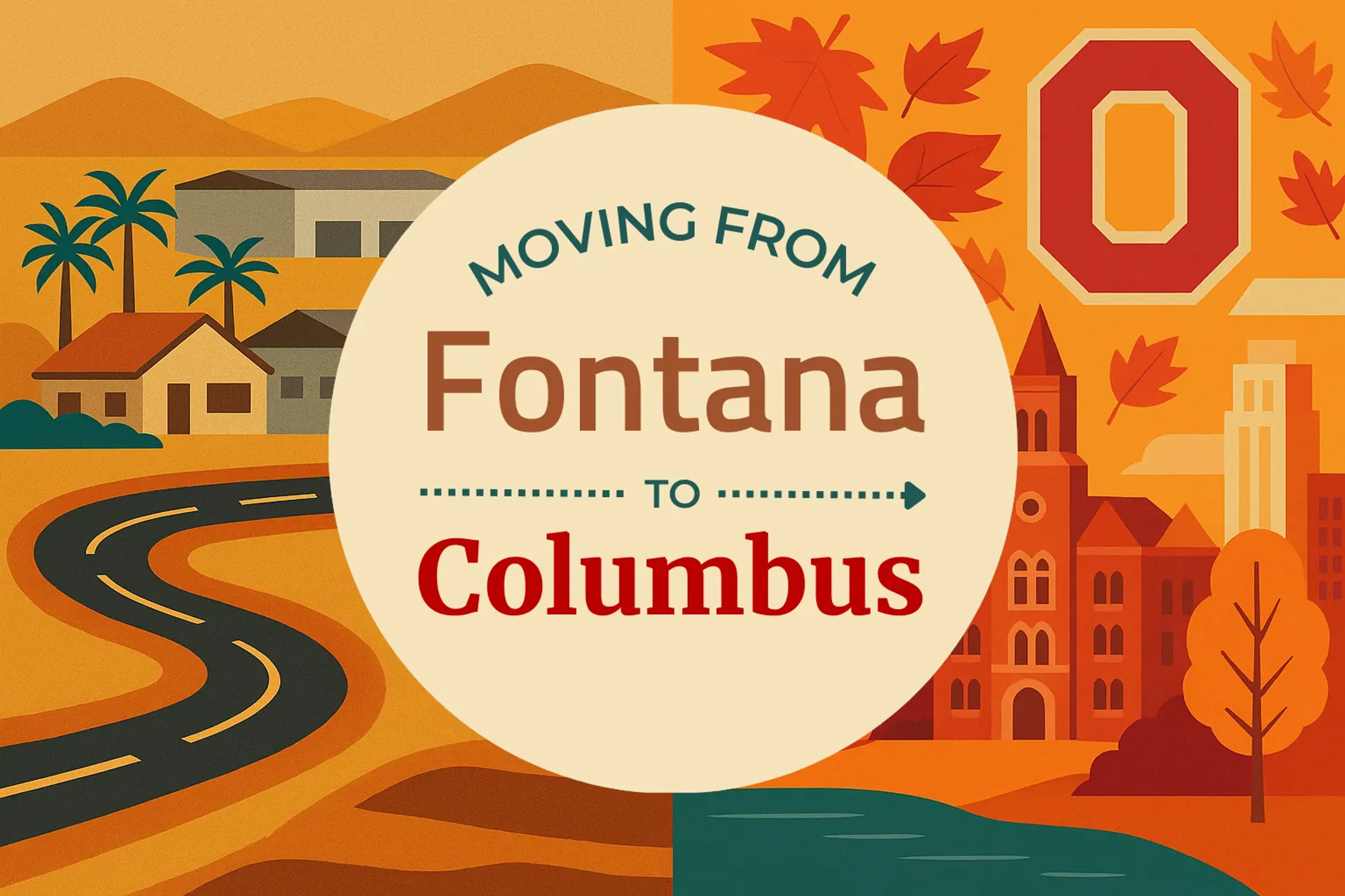 Side-by-side comparison of Fontana to Columbus moving companies