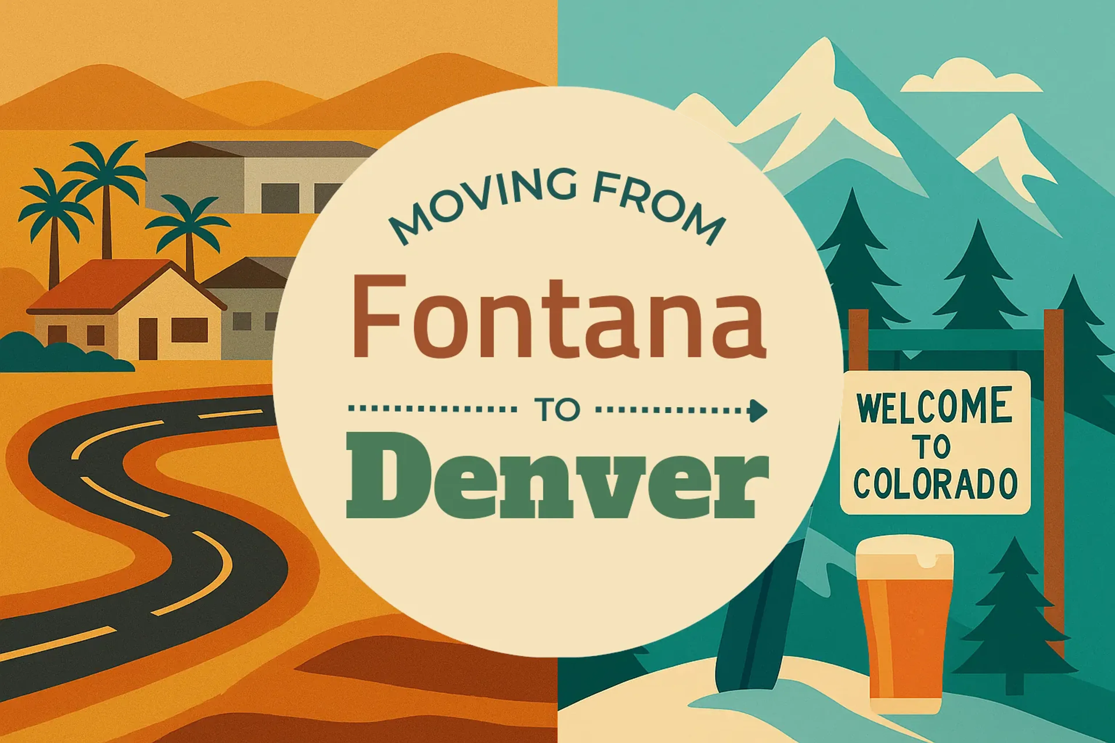Side-by-side comparison of Fontana to Denver moving companies