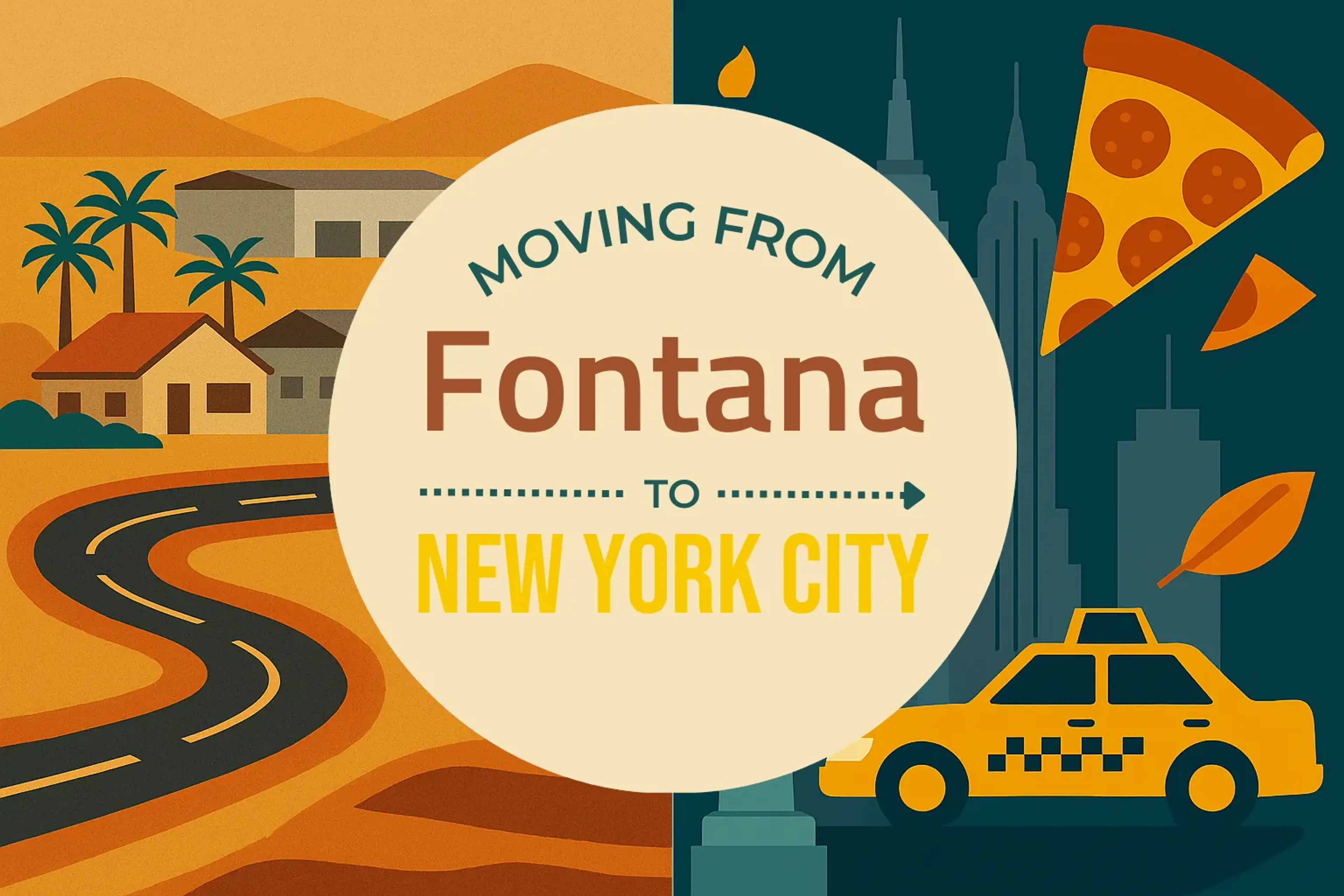 Side-by-side comparison of Fontana to New York City moving companies