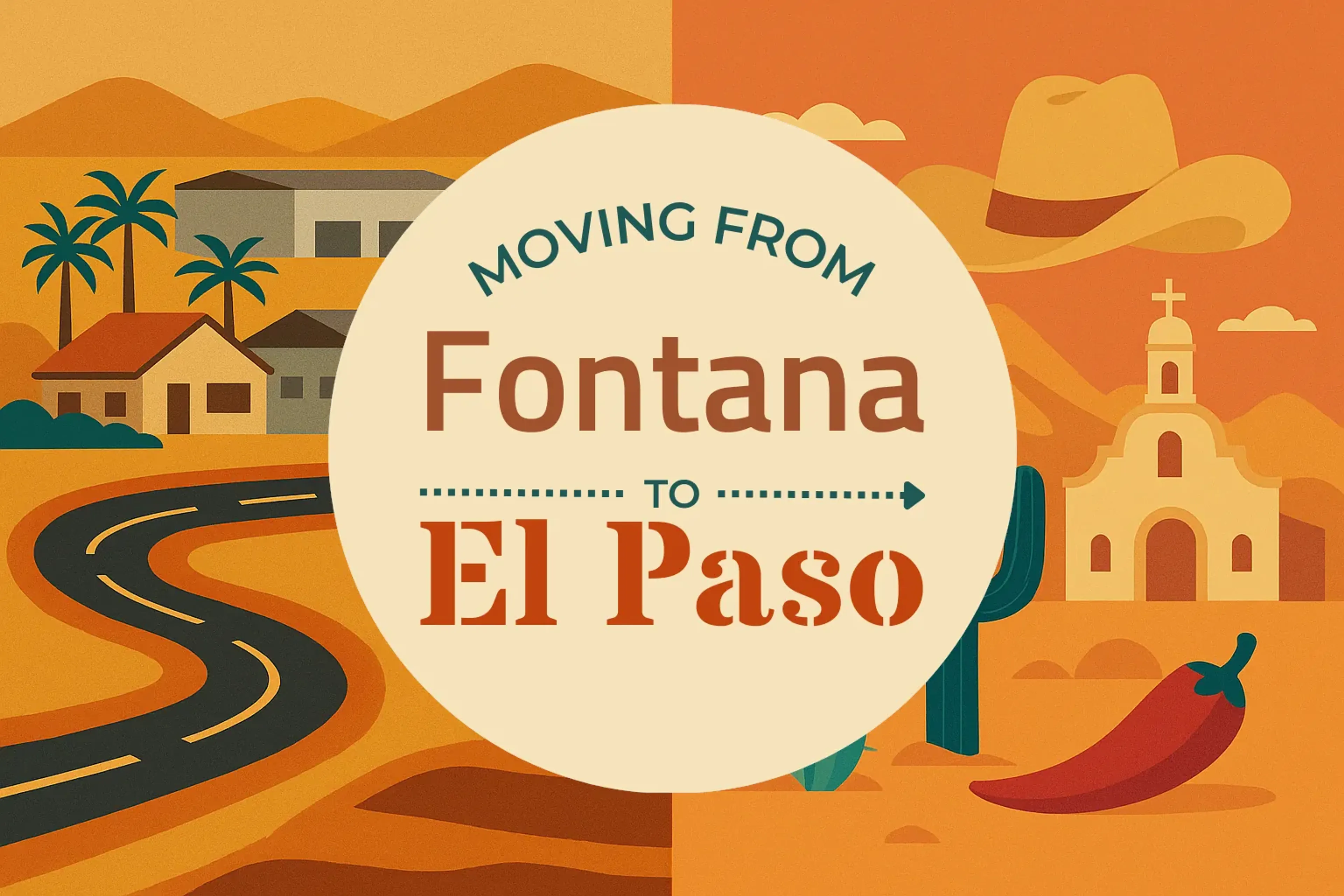 Side-by-side comparison of Fontana to El Paso moving companies