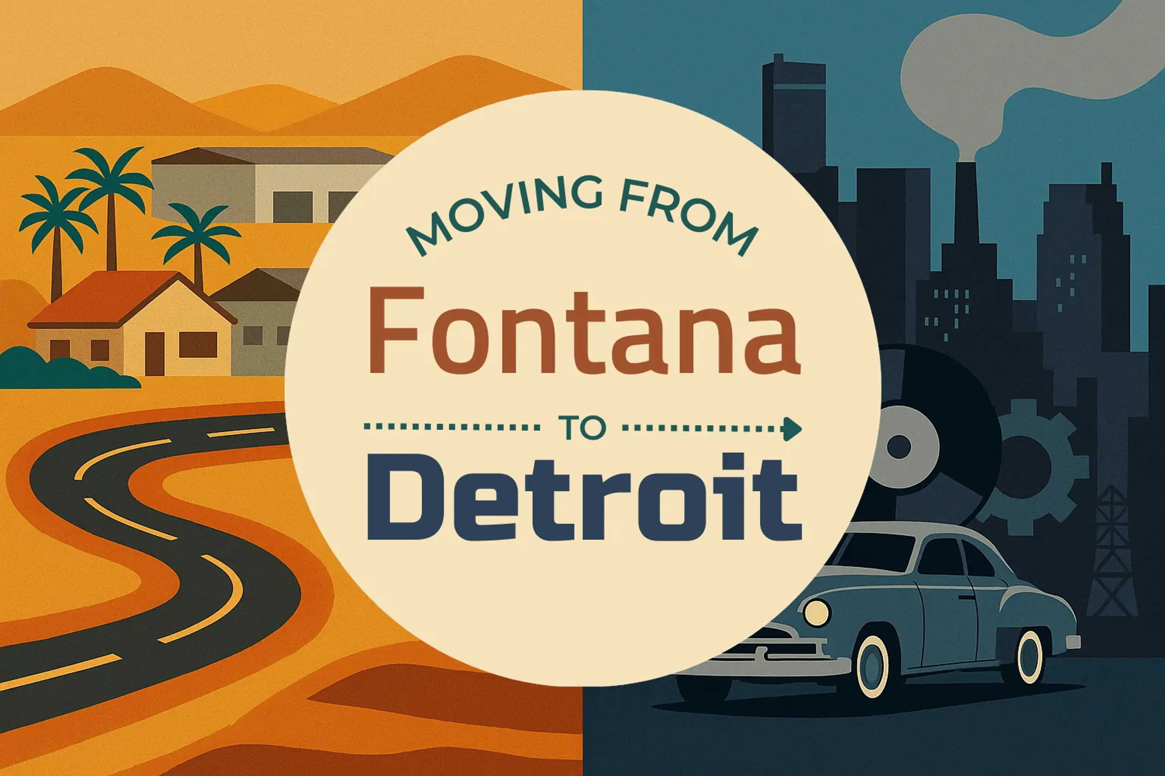 Side-by-side comparison of Fontana to Detroit moving companies