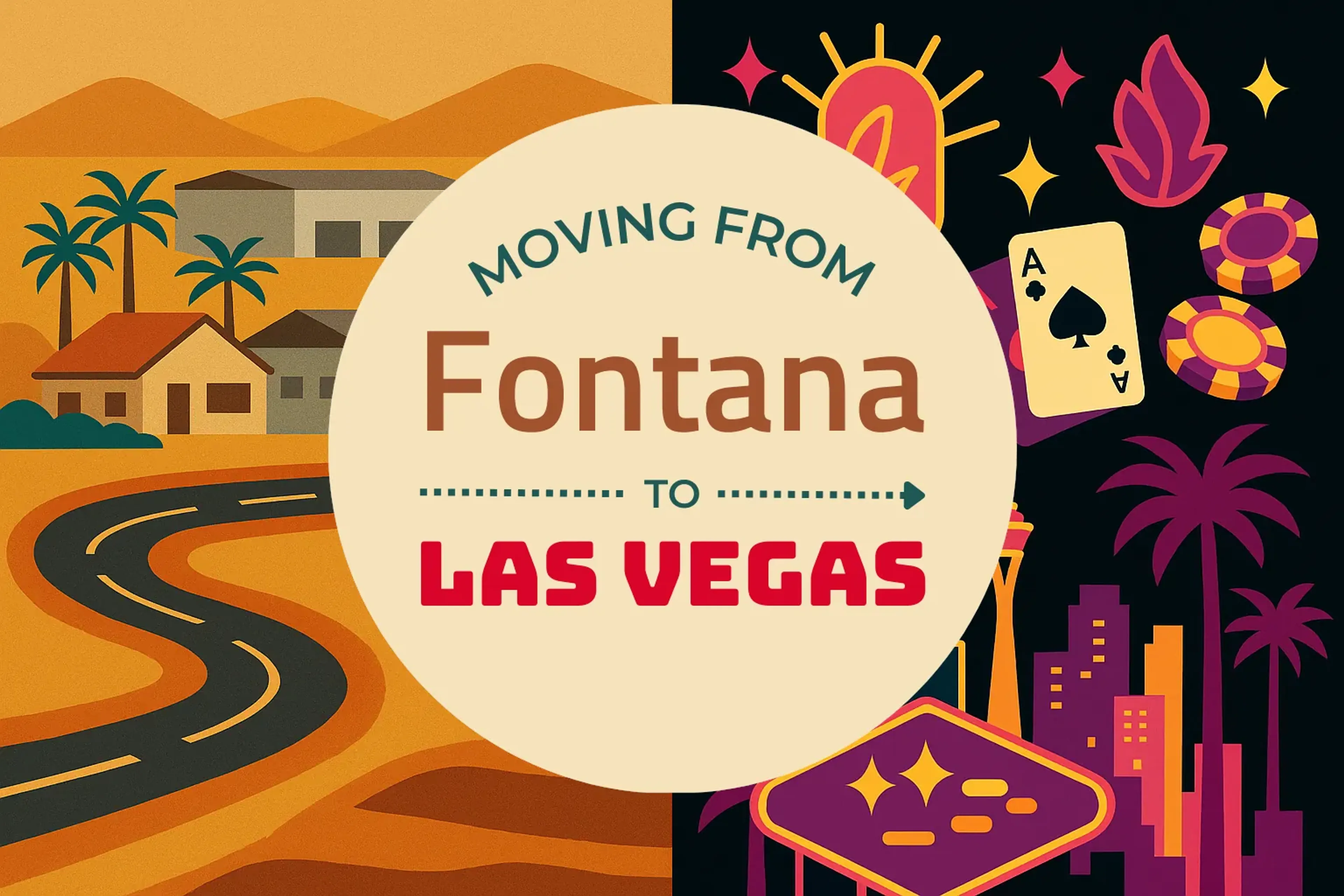 Side-by-side comparison of Fontana to Las Vegas moving companies