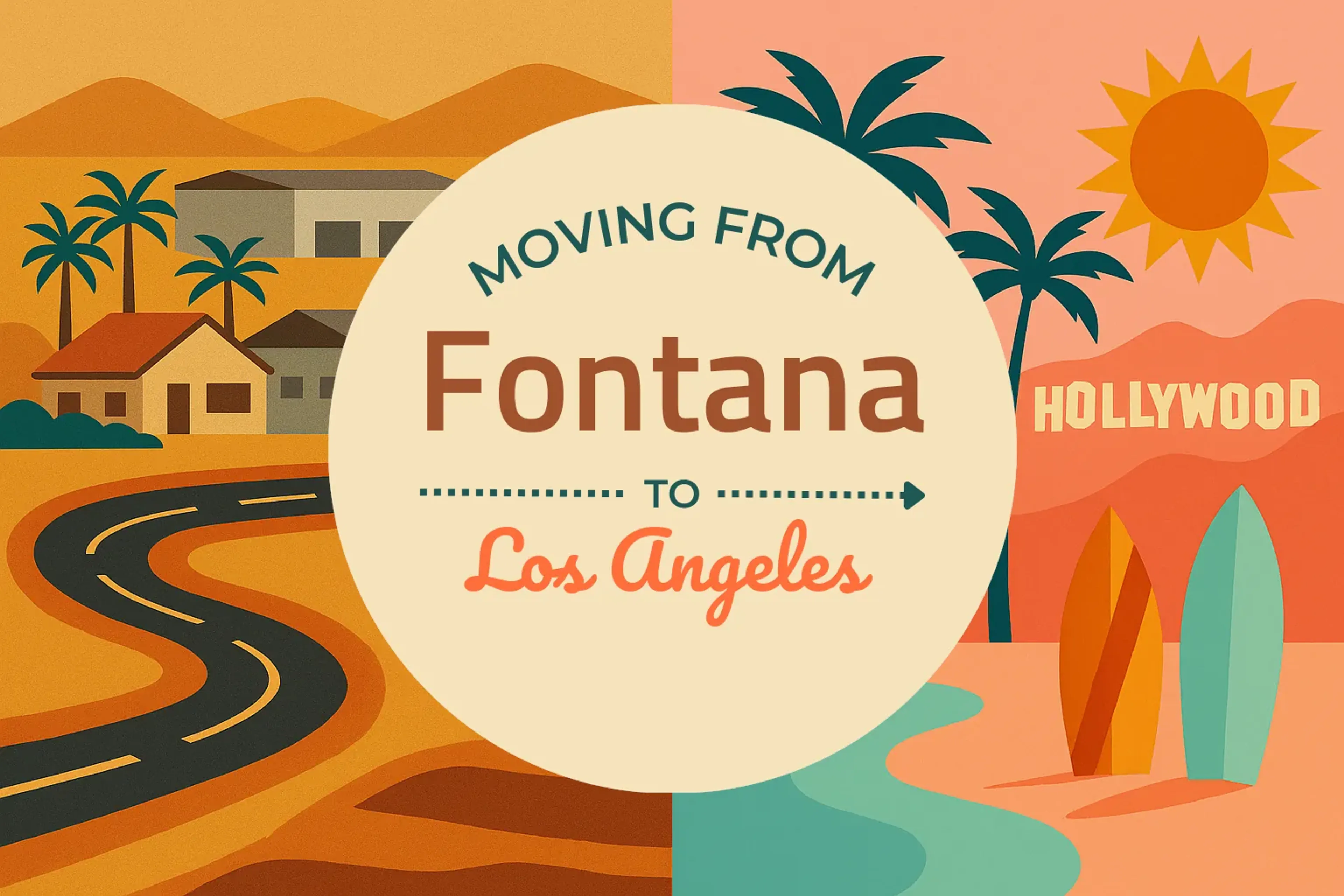 Side-by-side comparison of Fontana to Los Angeles moving companies