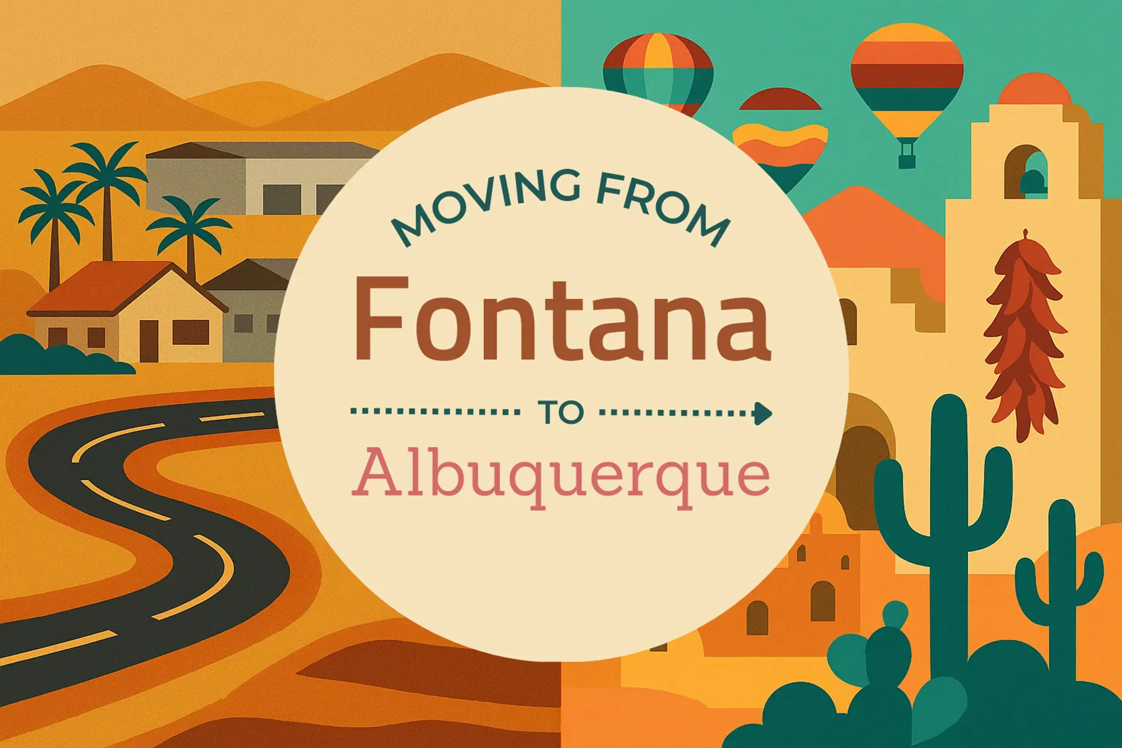 Side-by-side comparison of Fontana to Albuquerque moving companies