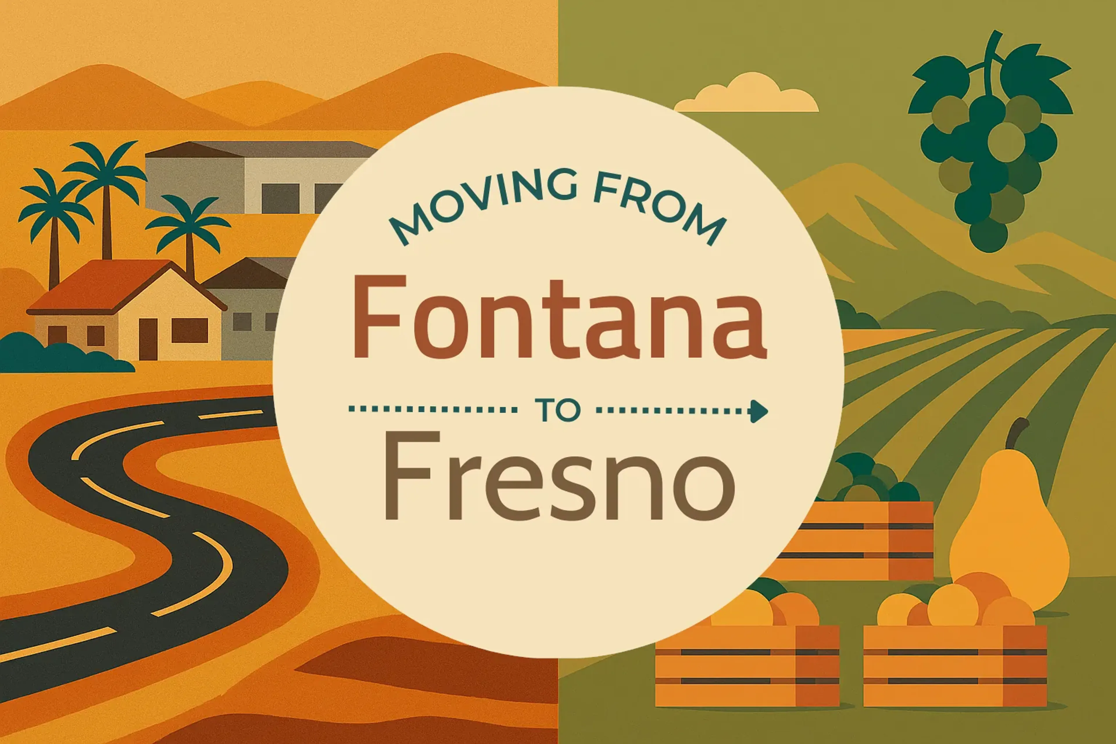 Side-by-side comparison of Fontana to Fresno moving companies