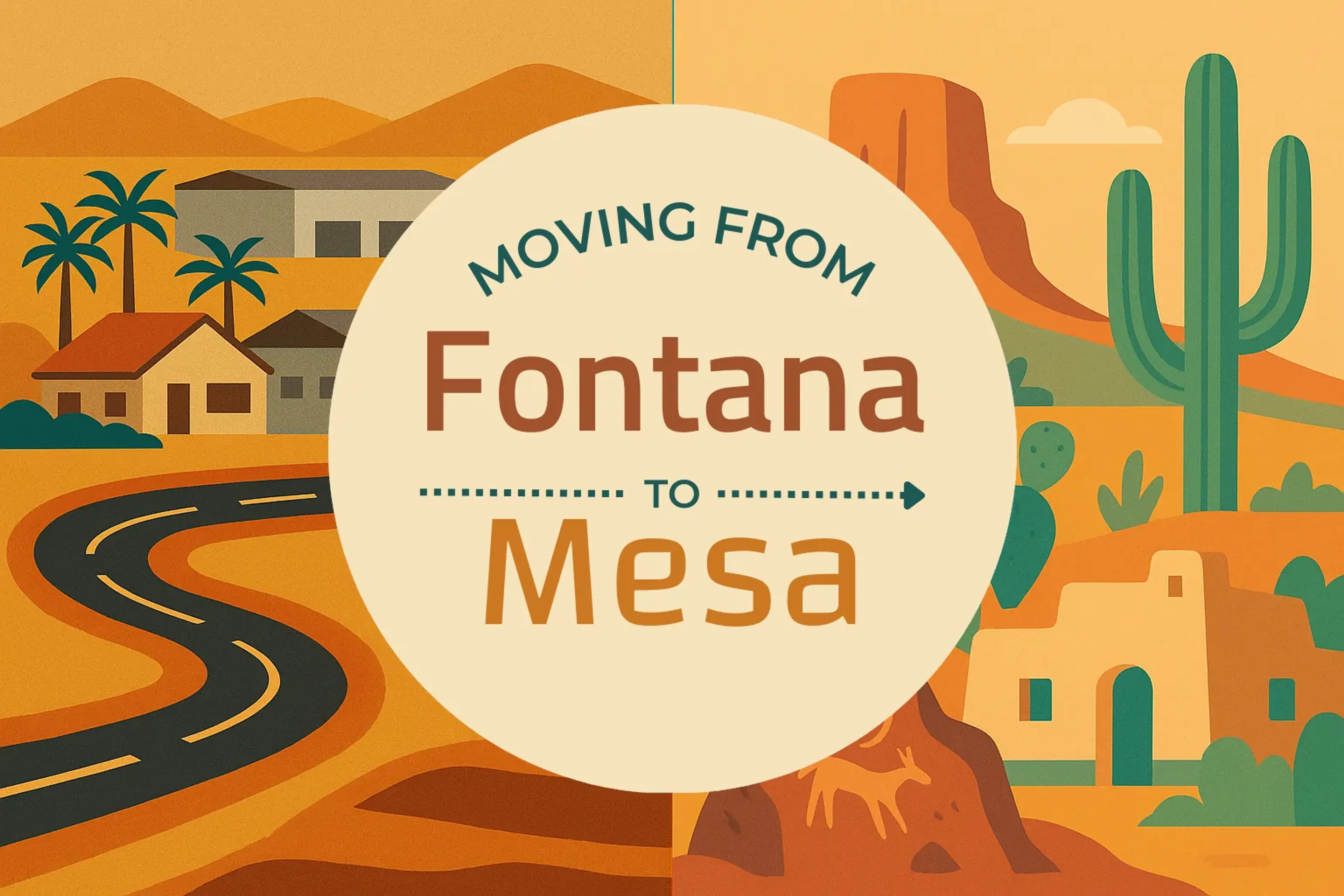 Side-by-side comparison of Fontana to Mesa moving companies