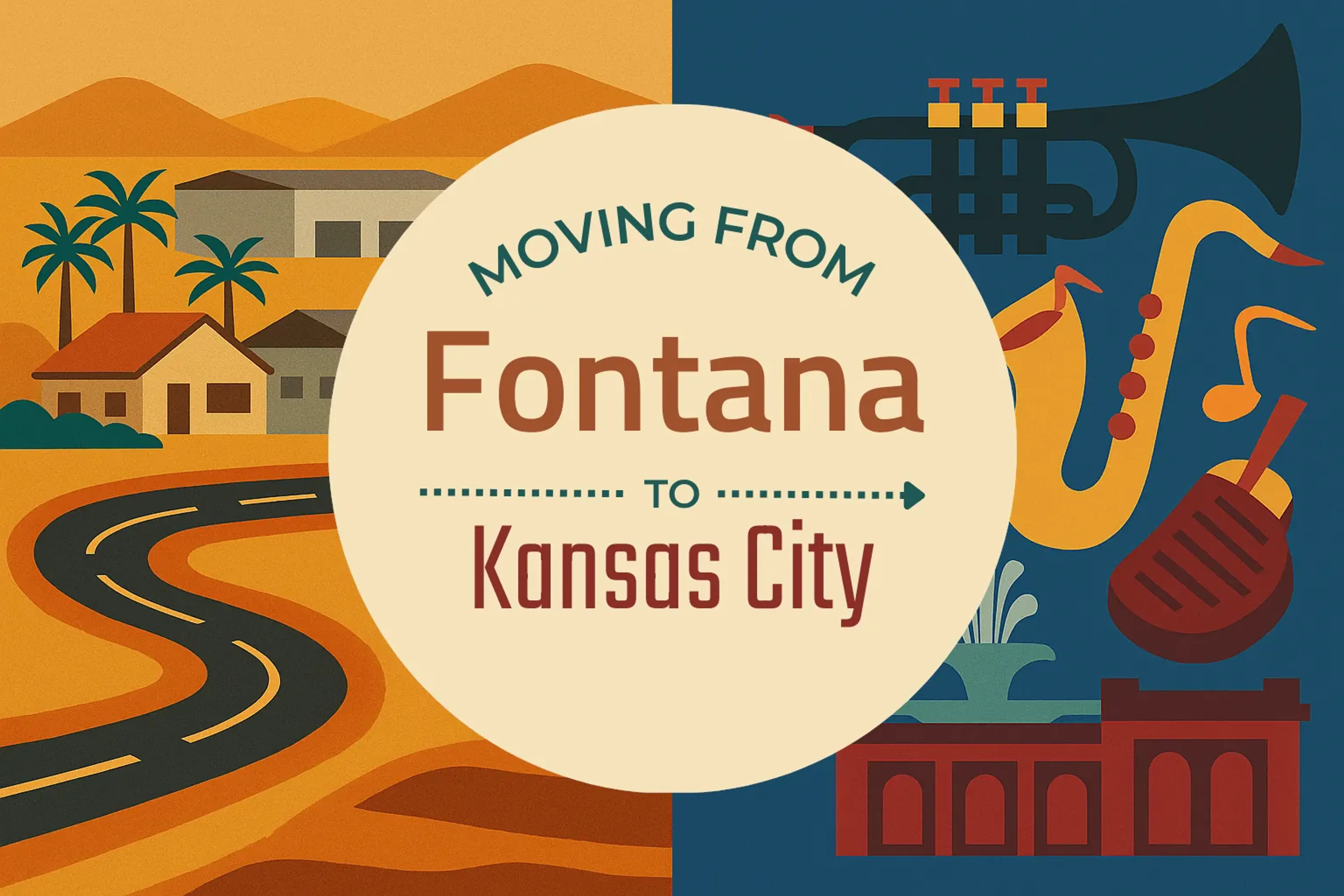 Side-by-side comparison of Fontana to Kansas City moving companies