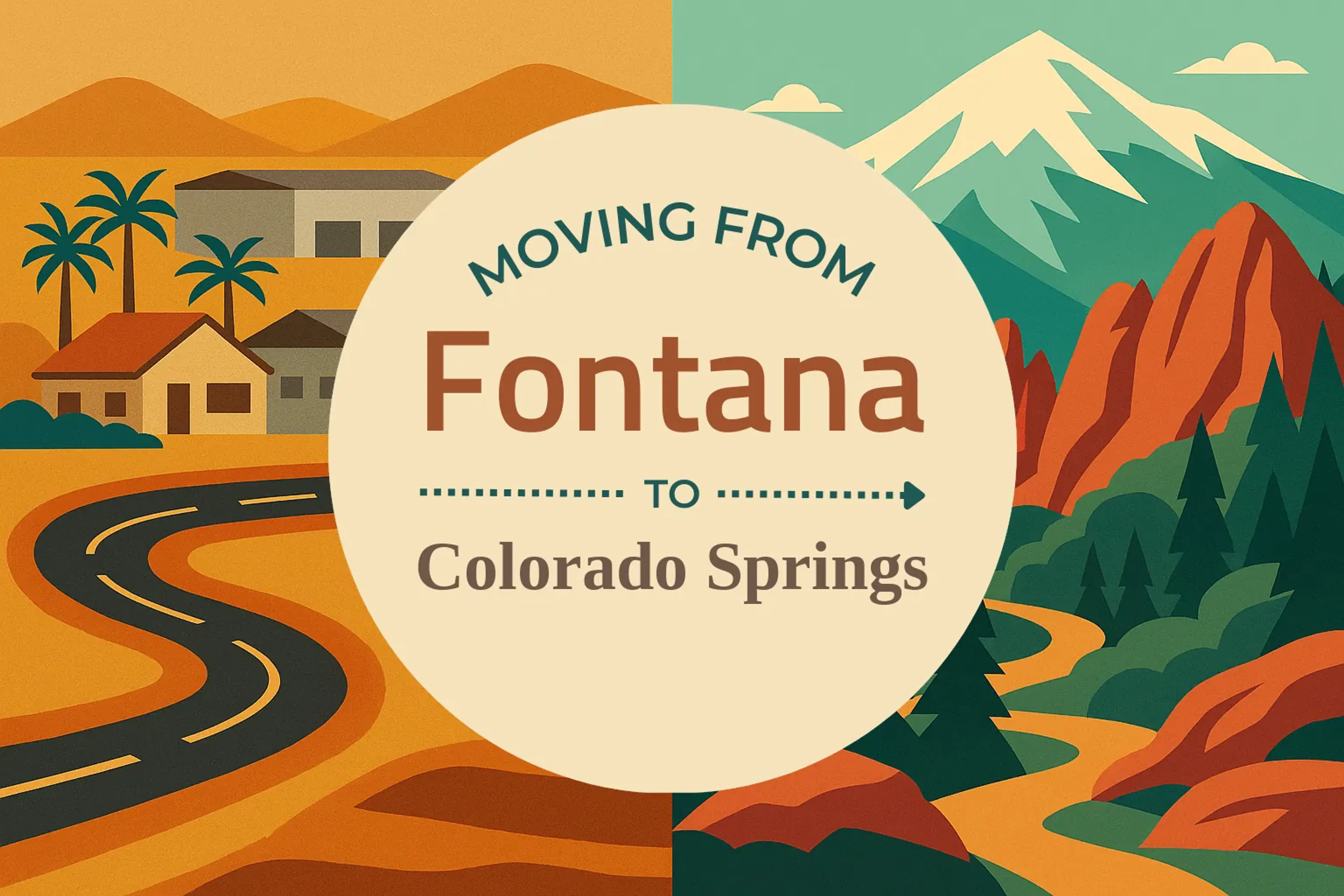 Side-by-side comparison of Fontana to Colorado Springs moving companies