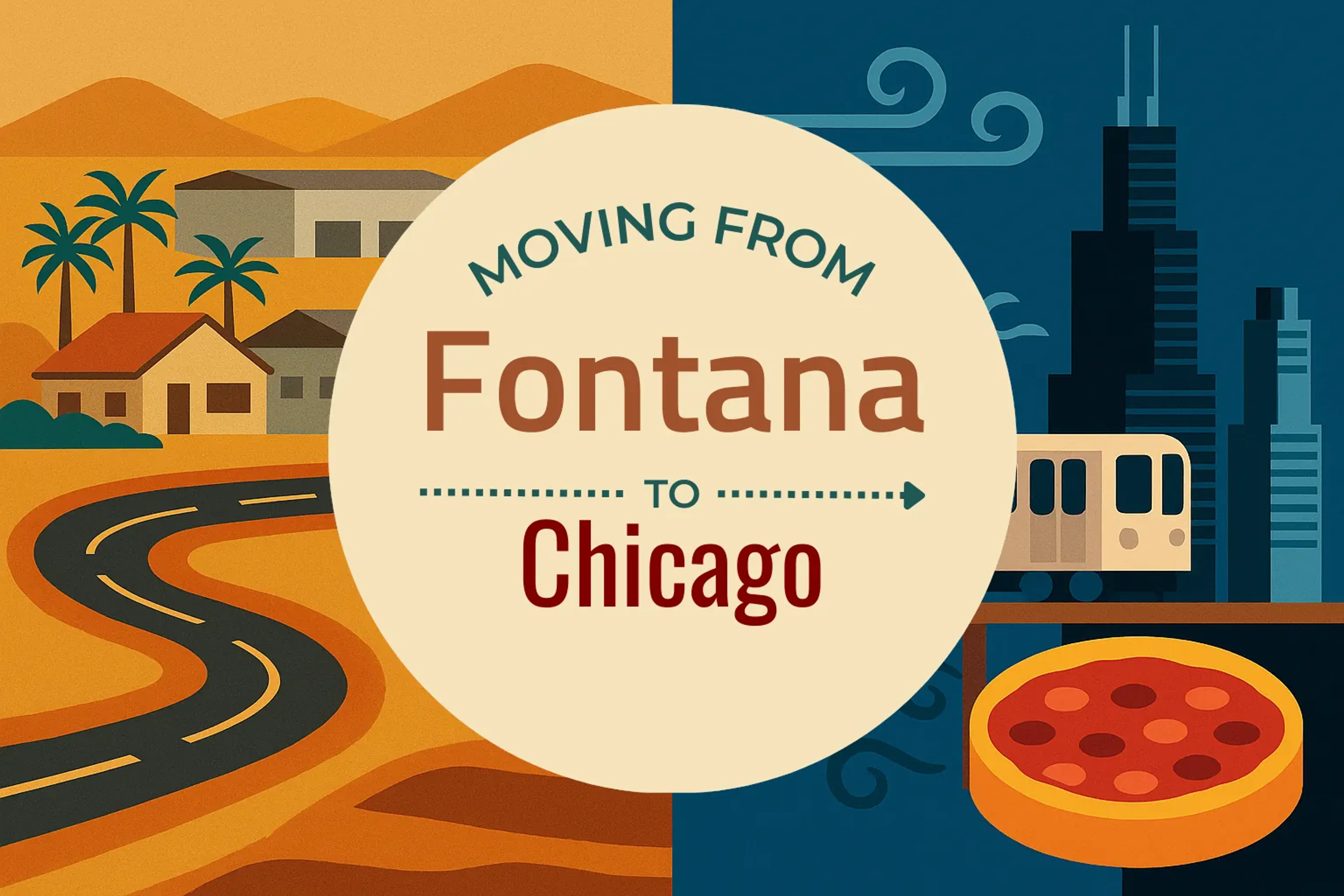 Side-by-side comparison of Fontana to Chicago moving companies