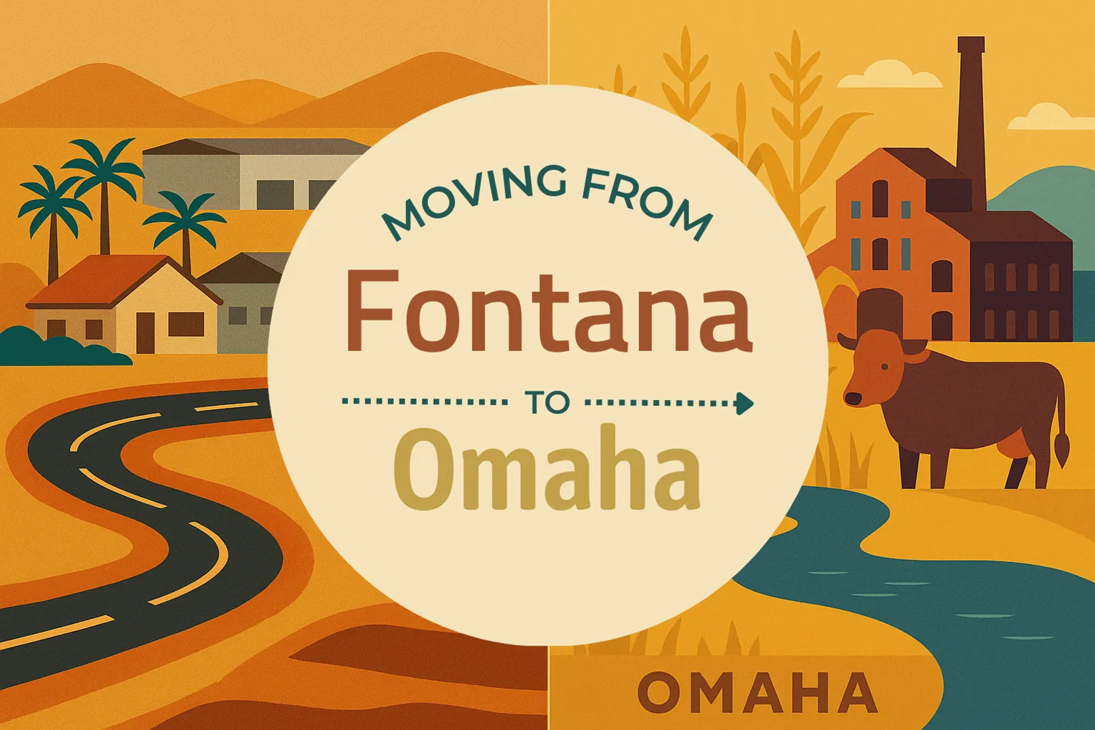 Side-by-side comparison of Fontana to Omaha moving companies