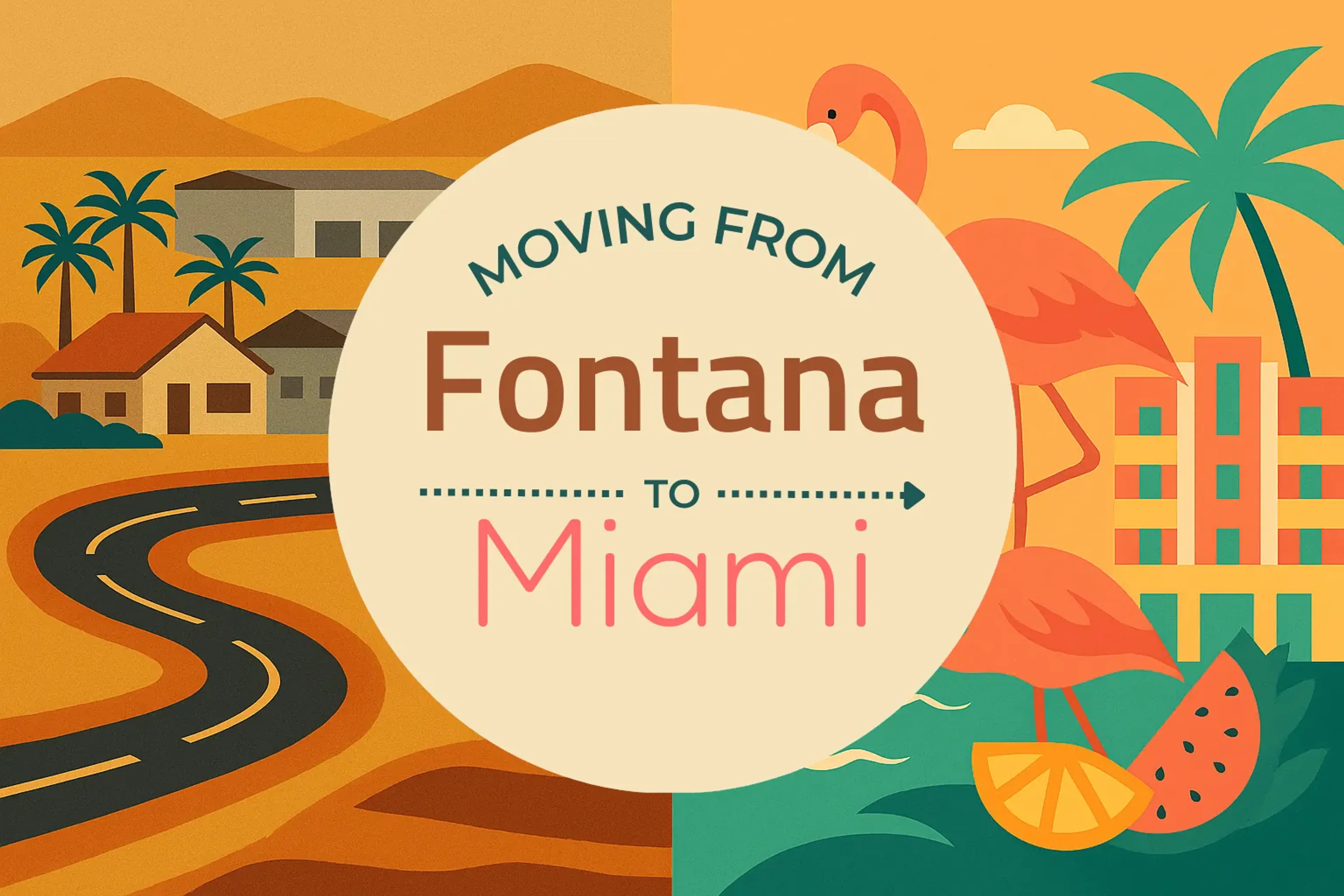 Side-by-side comparison of Fontana to Miami moving companies