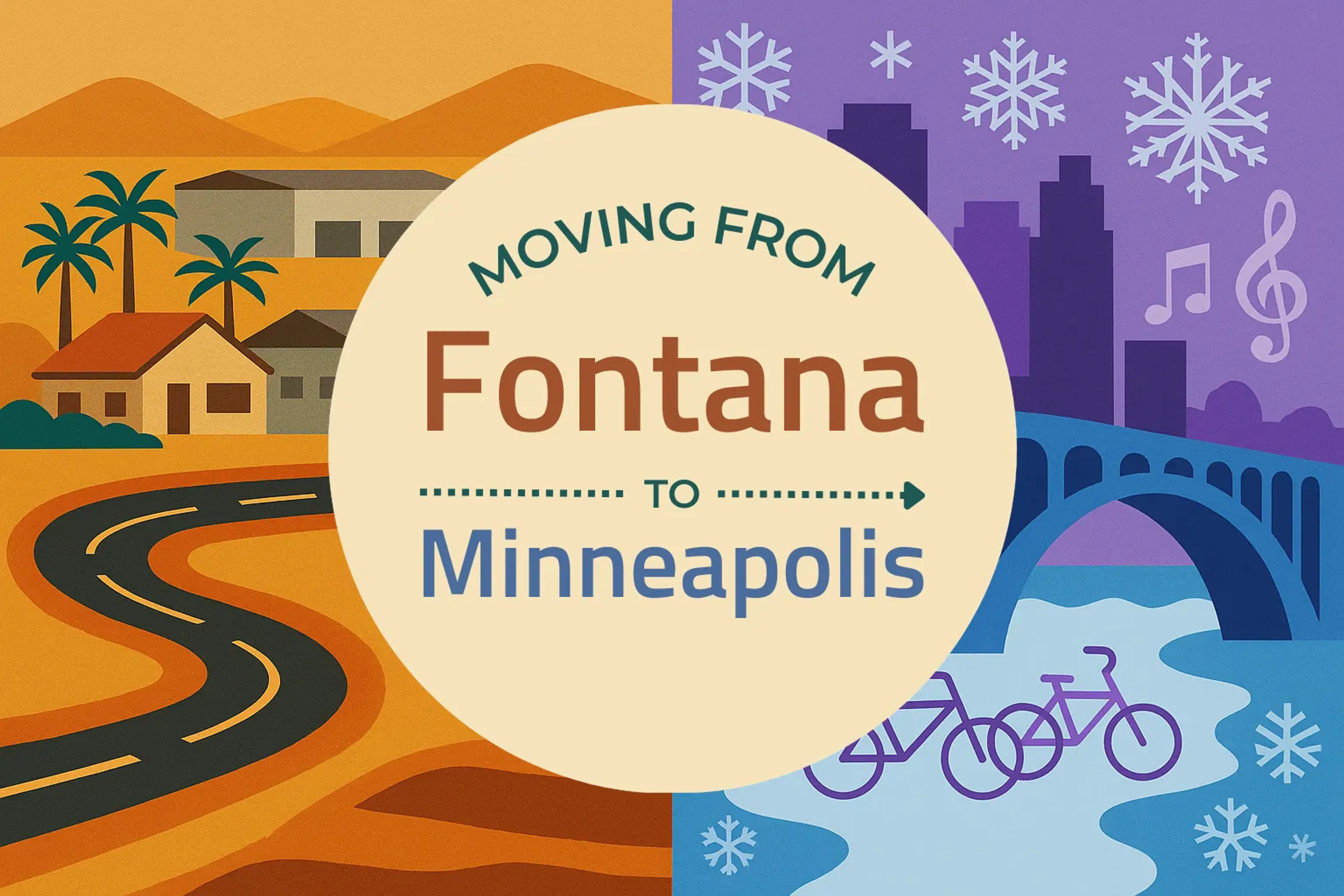 Side-by-side comparison of Fontana to Minneapolis moving companies