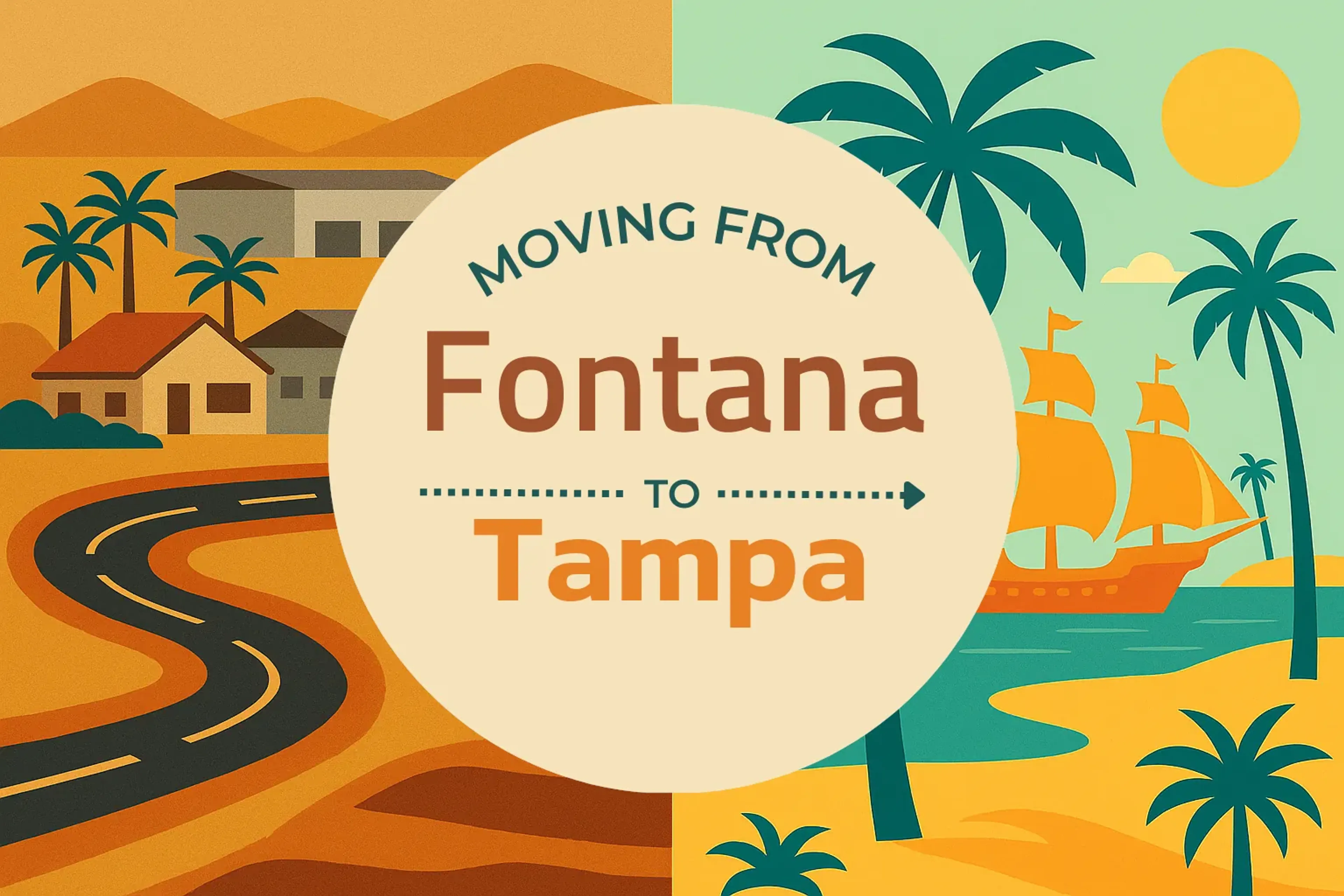 Side-by-side comparison of Fontana to Tampa moving companies