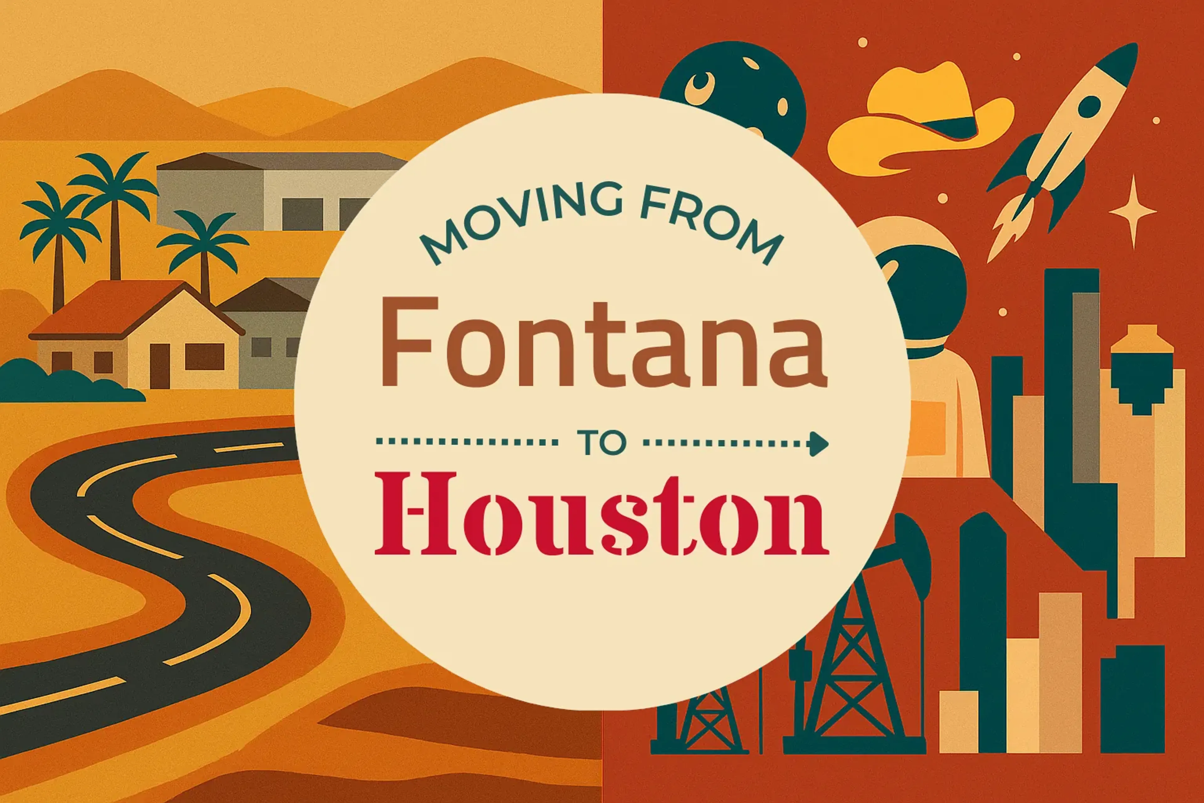 Side-by-side comparison of Fontana to Houston moving companies