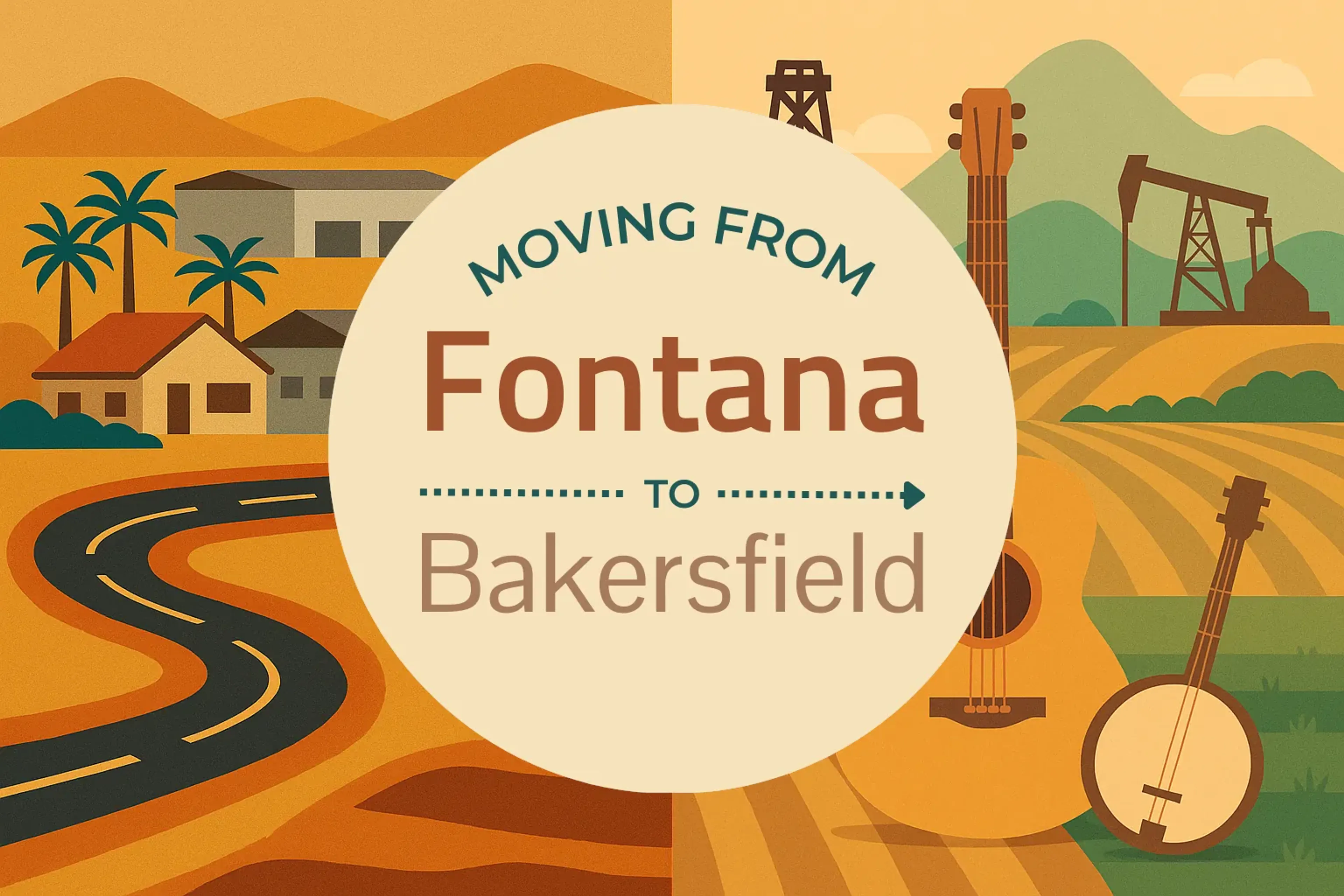 Side-by-side comparison of Fontana to Bakersfield moving companies