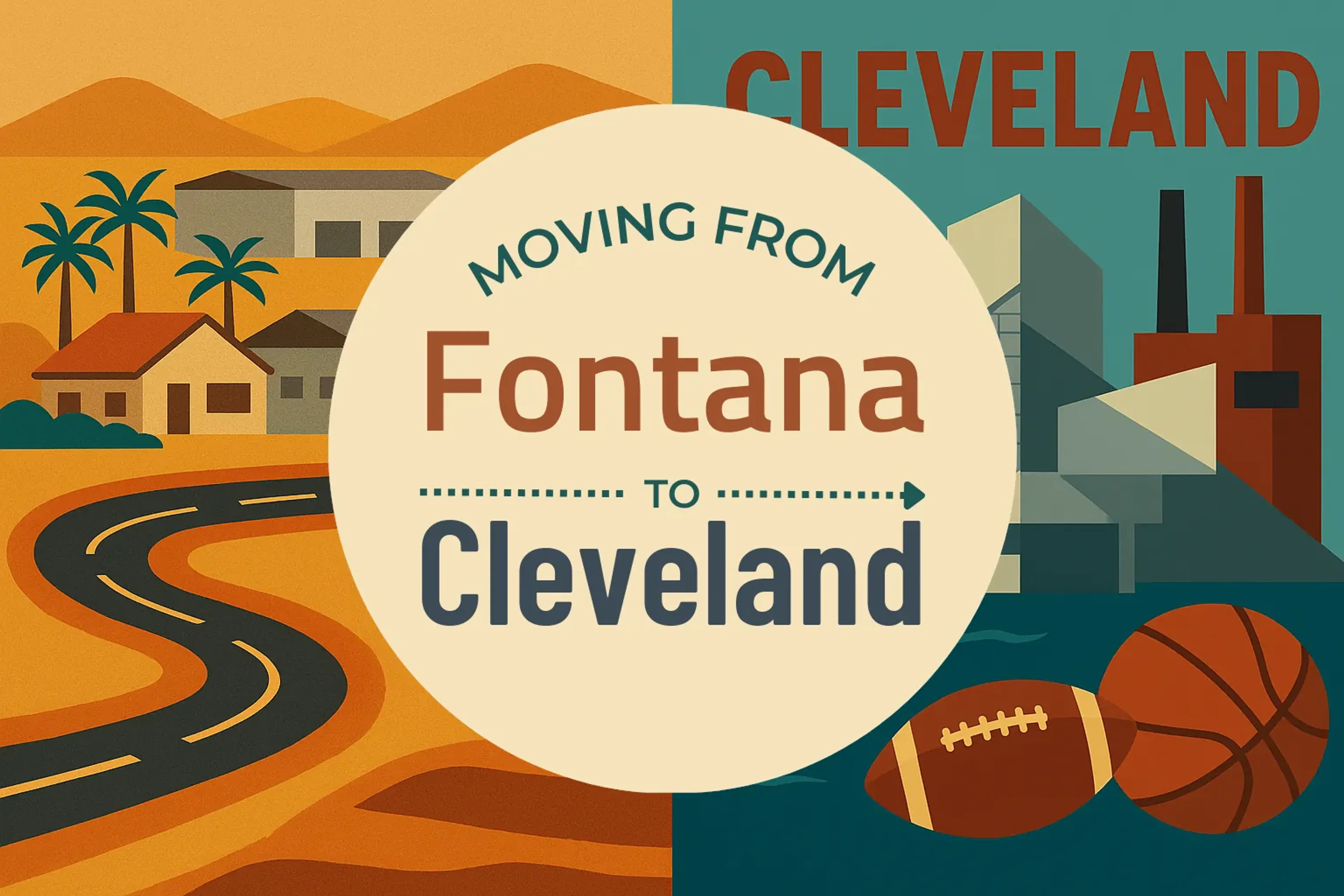 Side-by-side comparison of Fontana to Cleveland moving companies