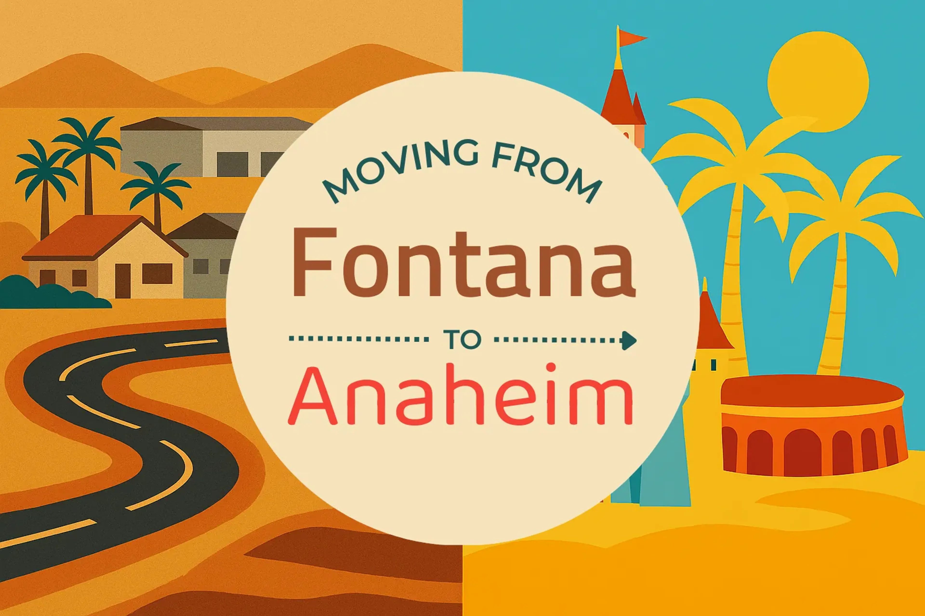 Side-by-side comparison of Fontana to Anaheim moving companies
