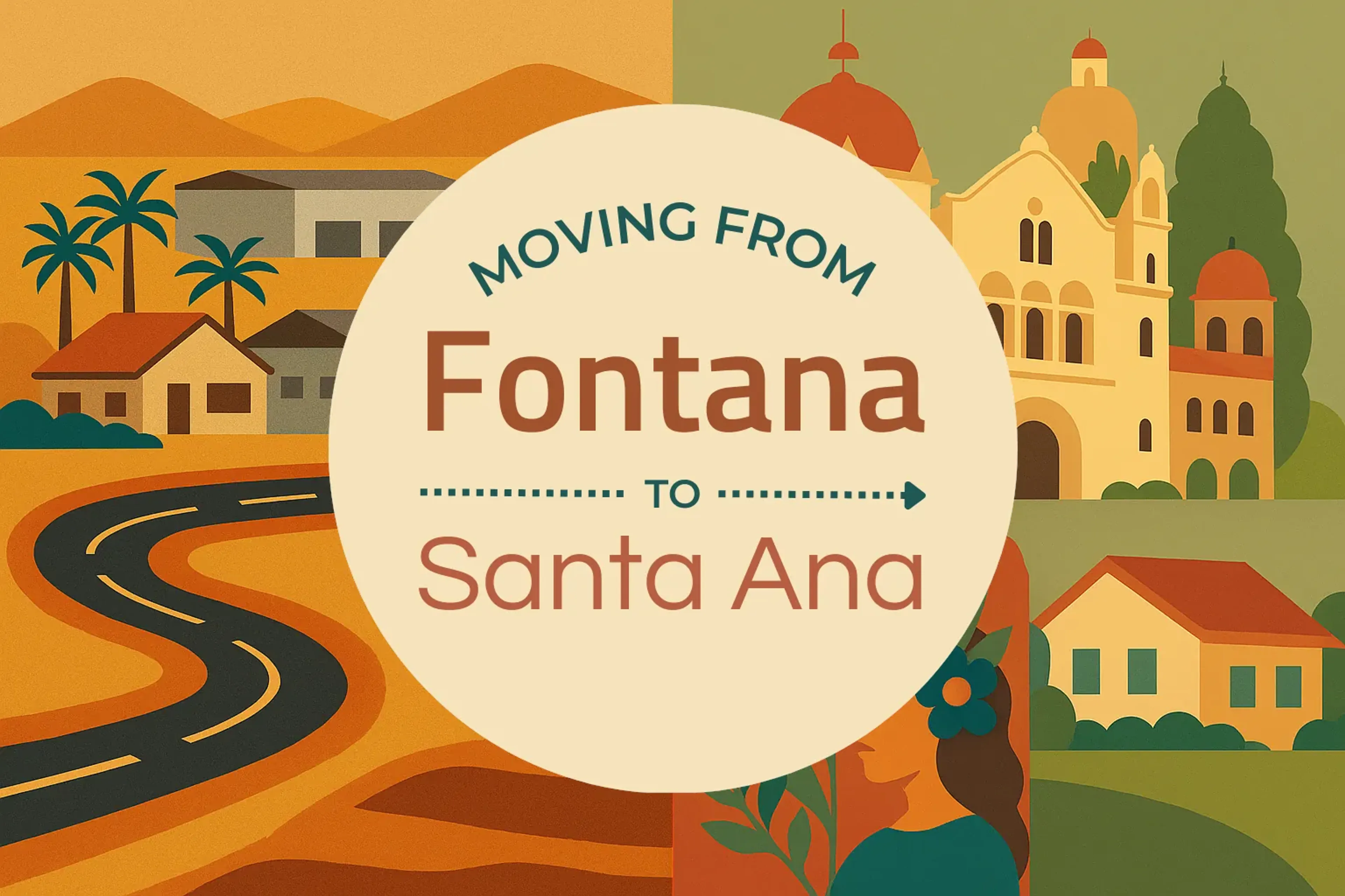Side-by-side comparison of Fontana to Santa Ana moving companies