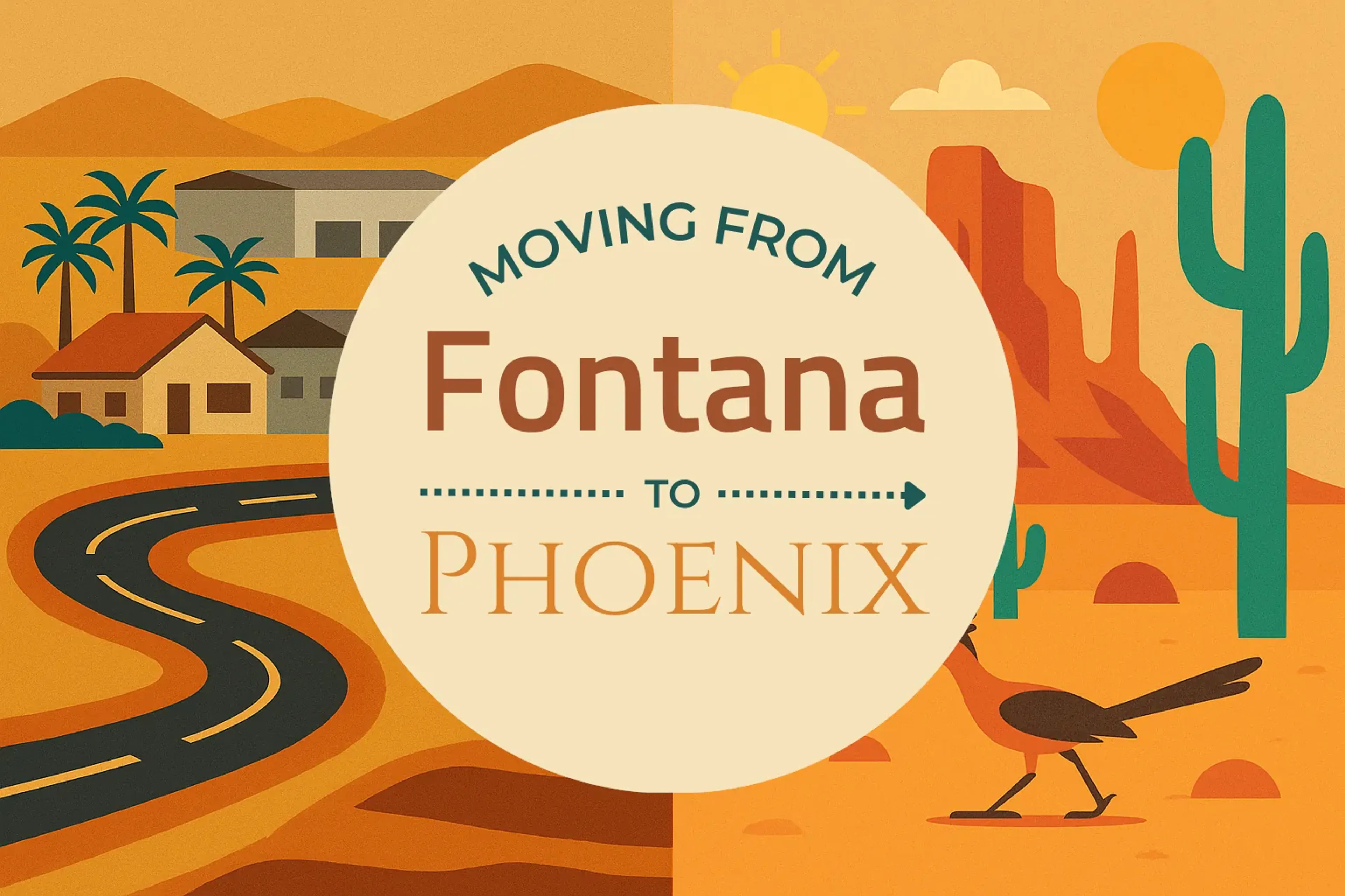 Side-by-side comparison of Fontana to Phoenix moving companies