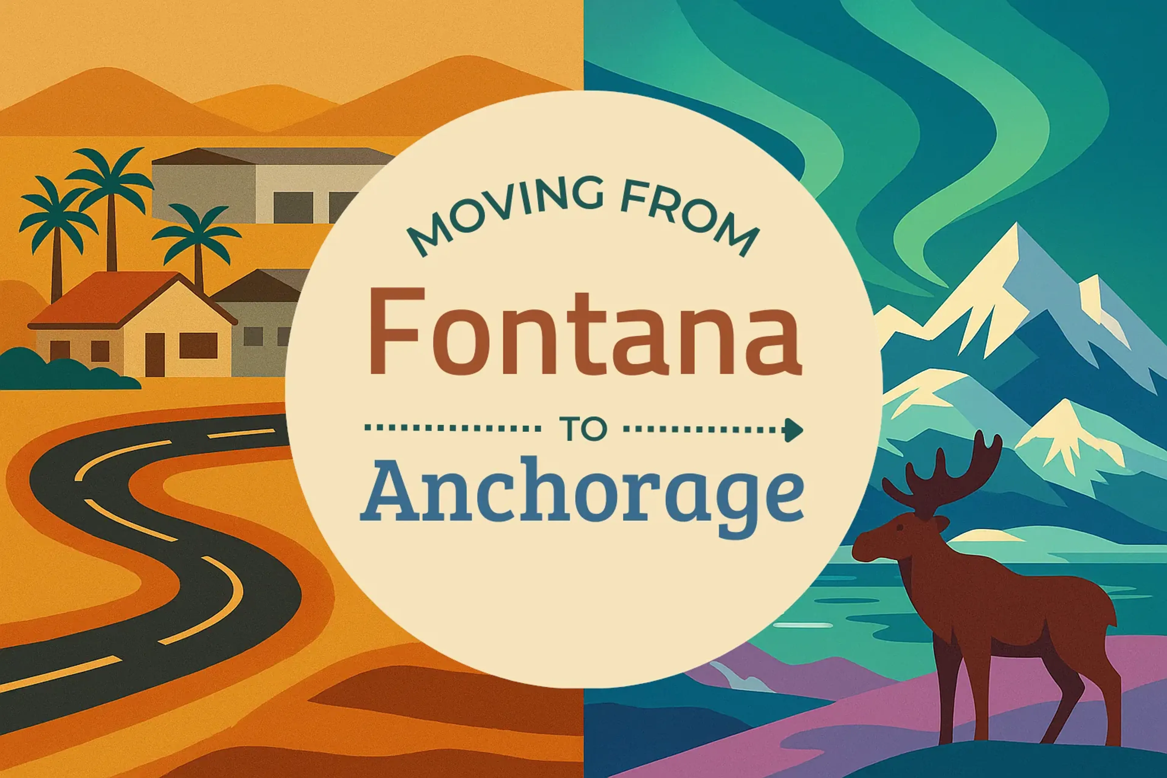 Side-by-side comparison of Fontana to Anchorage moving companies