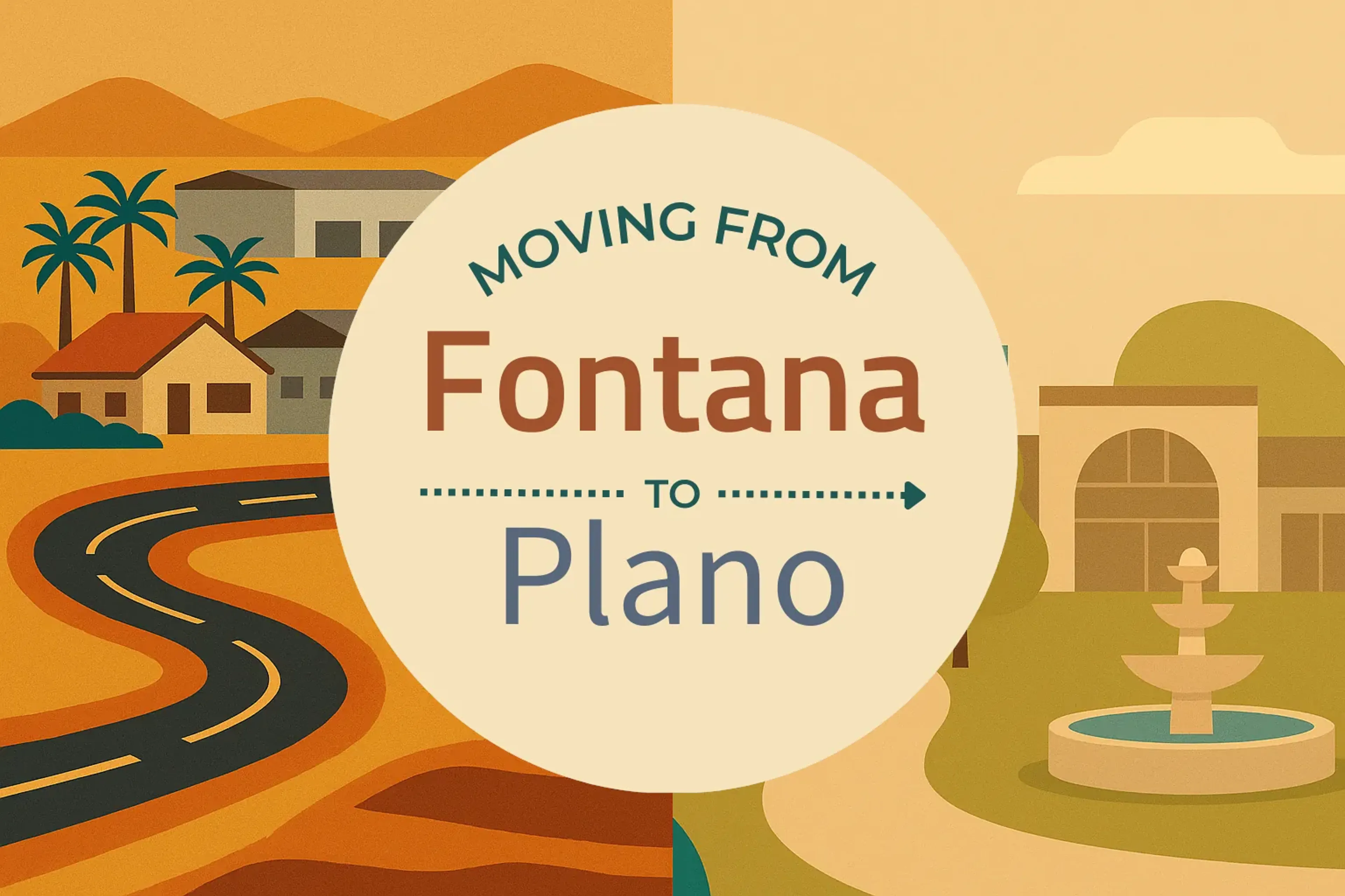 Side-by-side comparison of Fontana to Plano moving companies