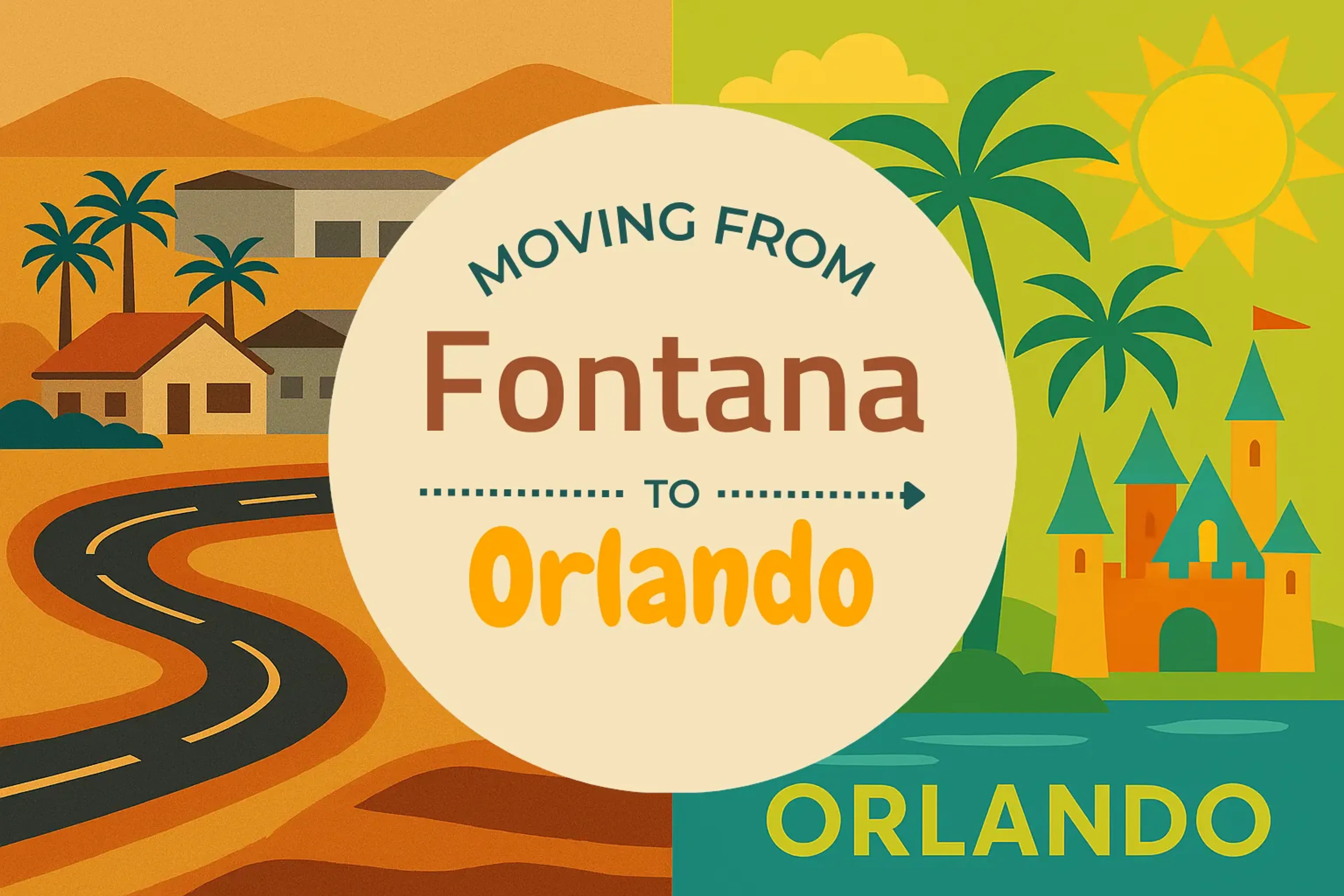 Side-by-side comparison of Fontana to Orlando moving companies