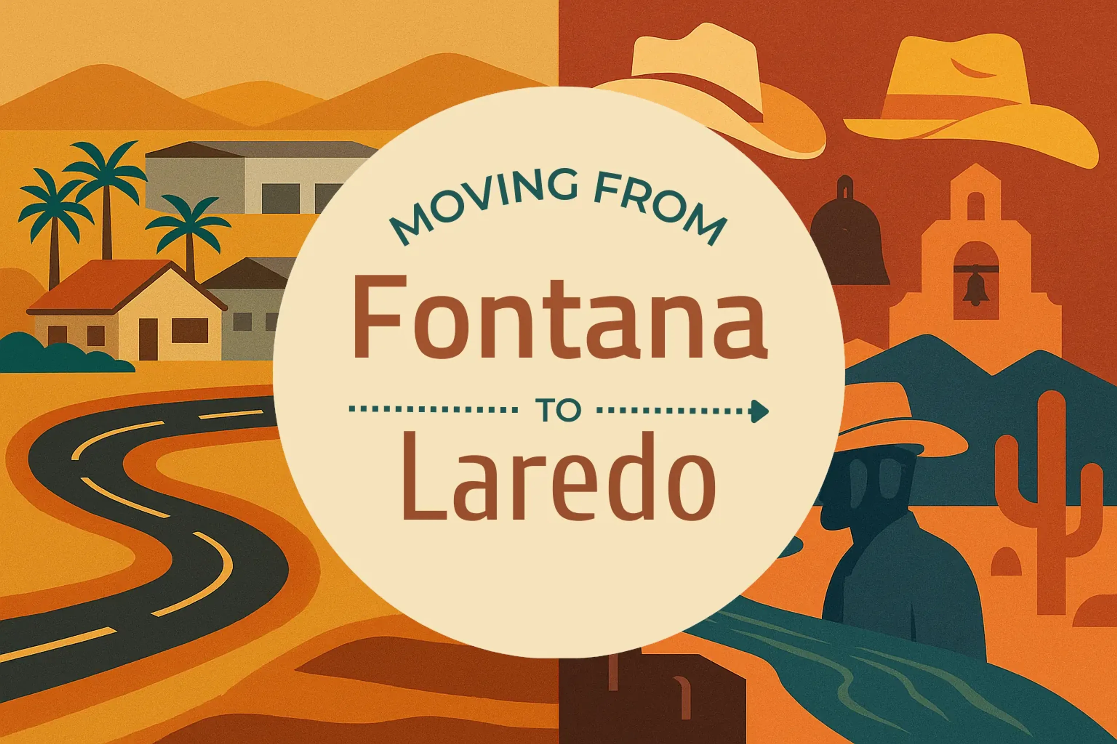 Side-by-side comparison of Fontana to Laredo moving companies