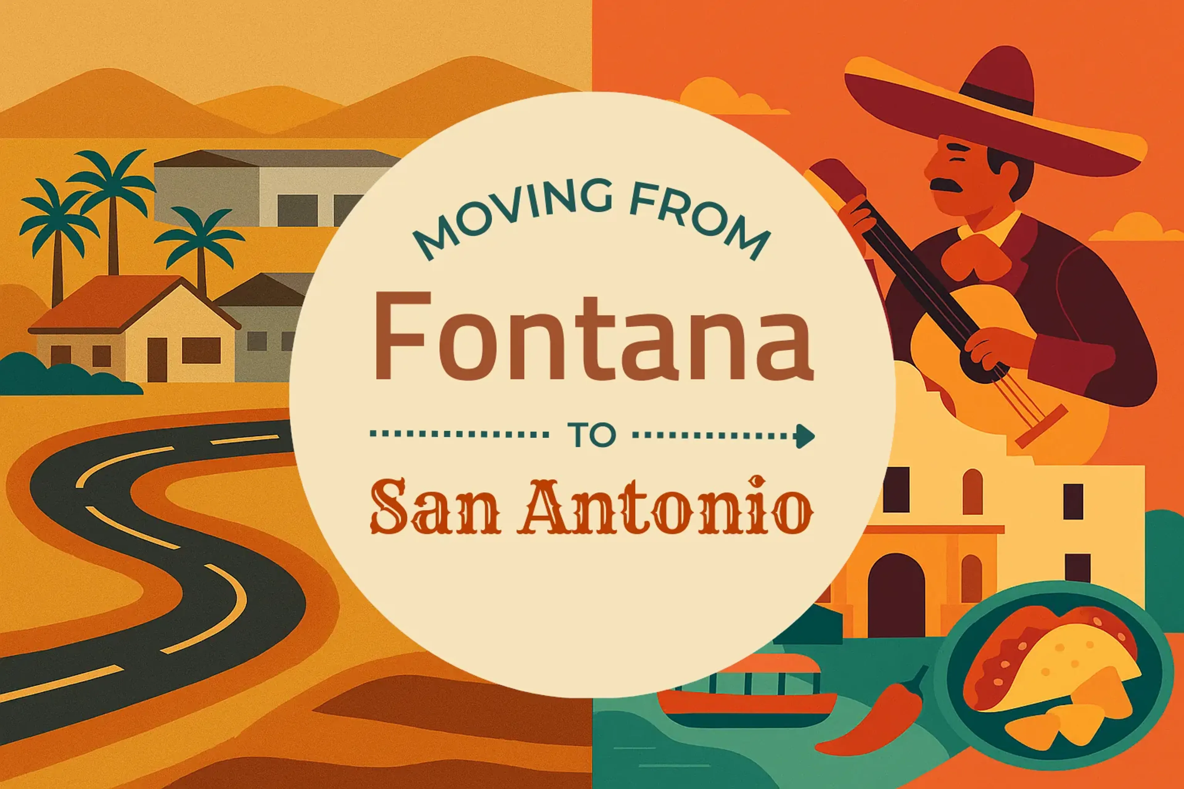 Side-by-side comparison of Fontana to San Antonio moving companies