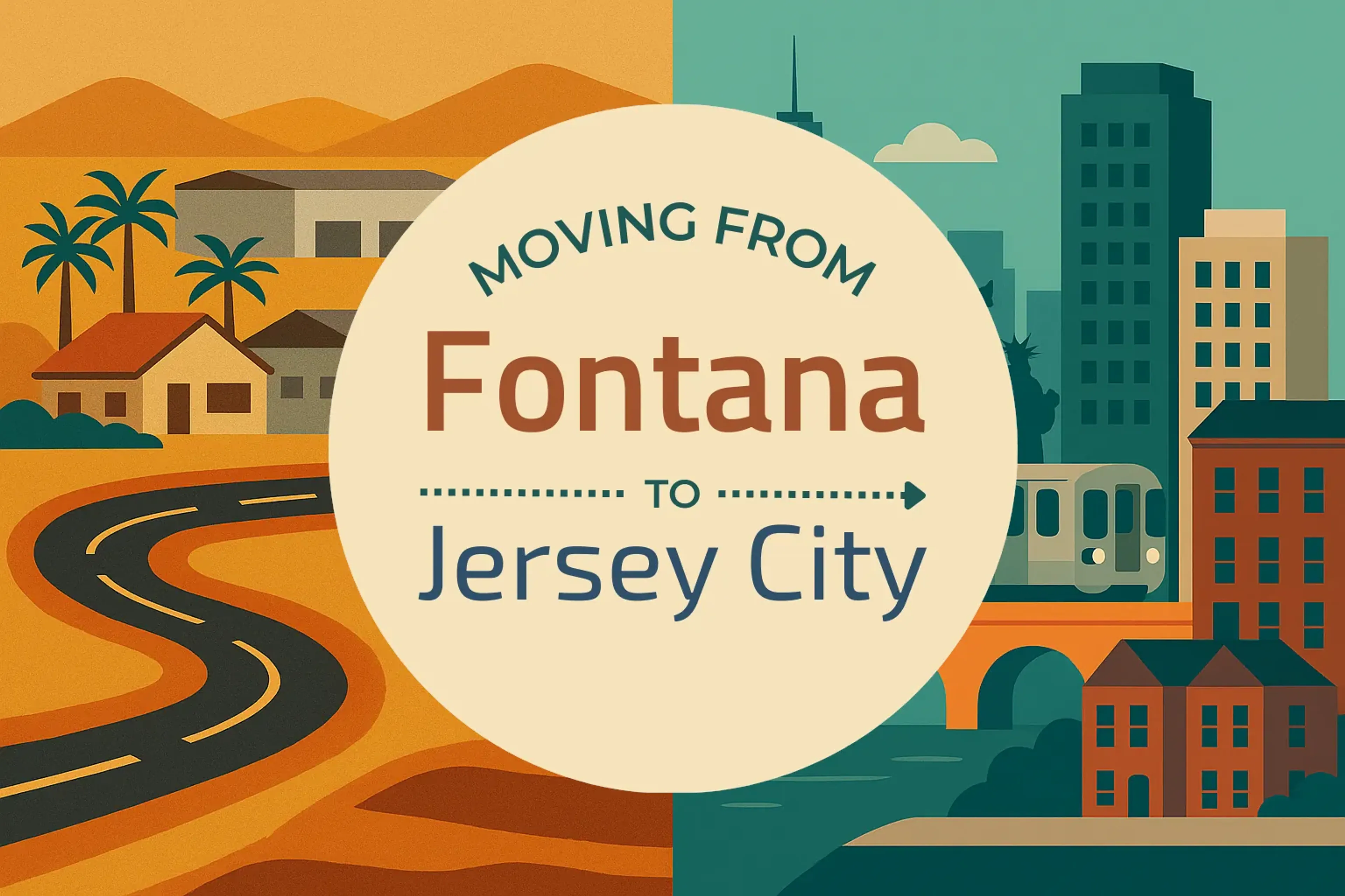 Side-by-side comparison of Fontana to Jersey City moving companies