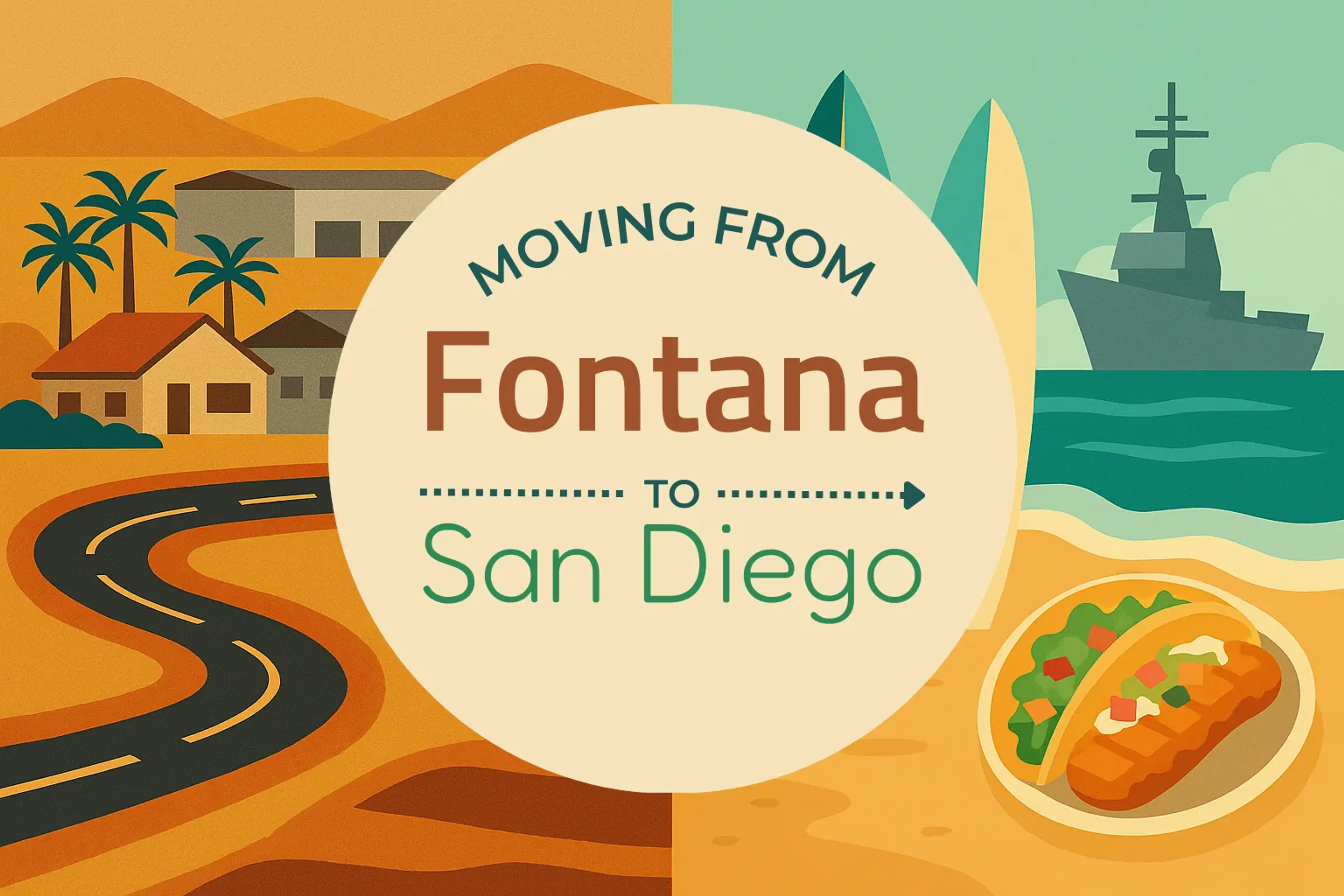 Side-by-side comparison of Fontana to San Diego moving companies