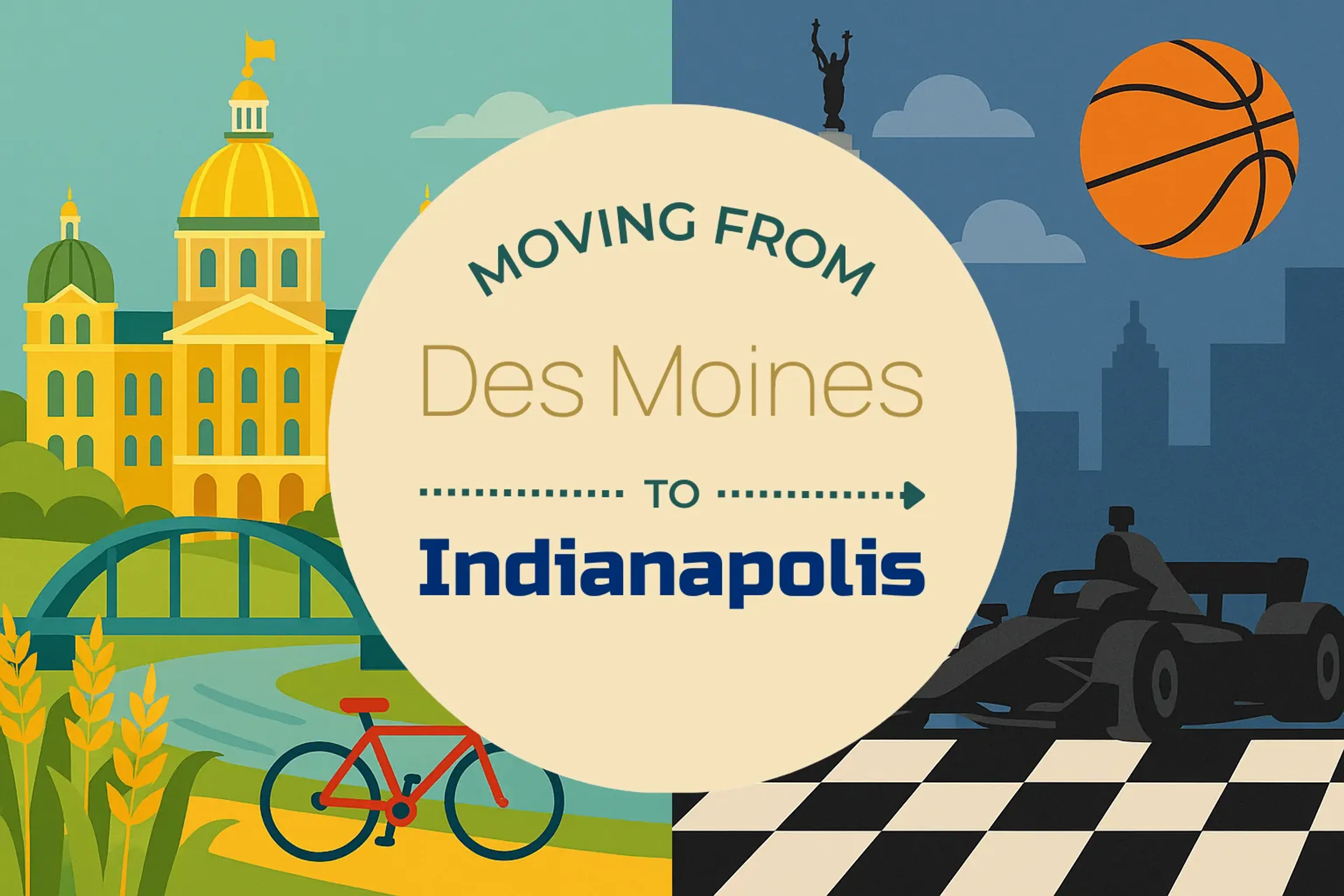 Side-by-side comparison of Des Moines to Indianapolis moving companies