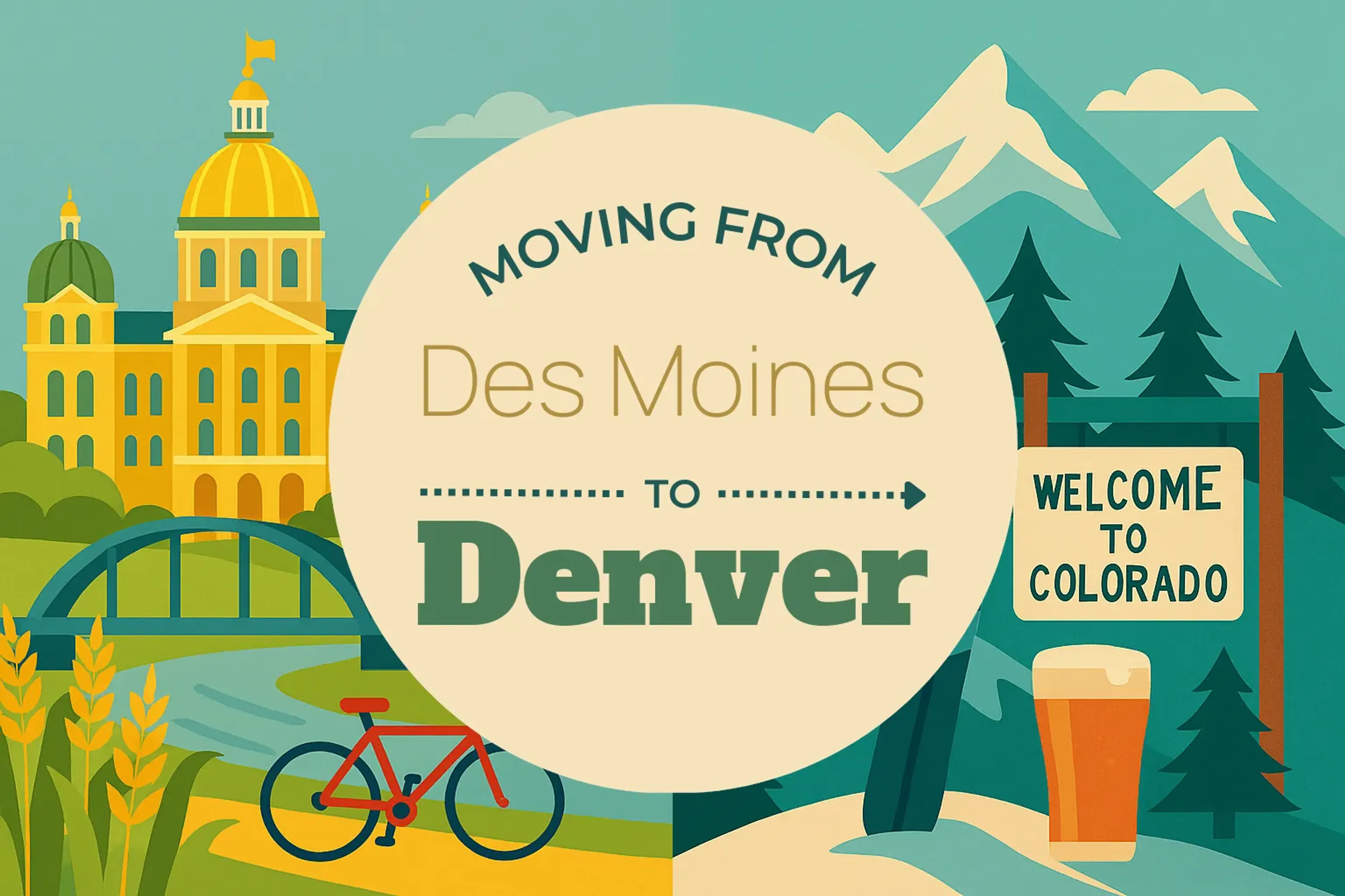 Side-by-side comparison of Des Moines to Denver moving companies
