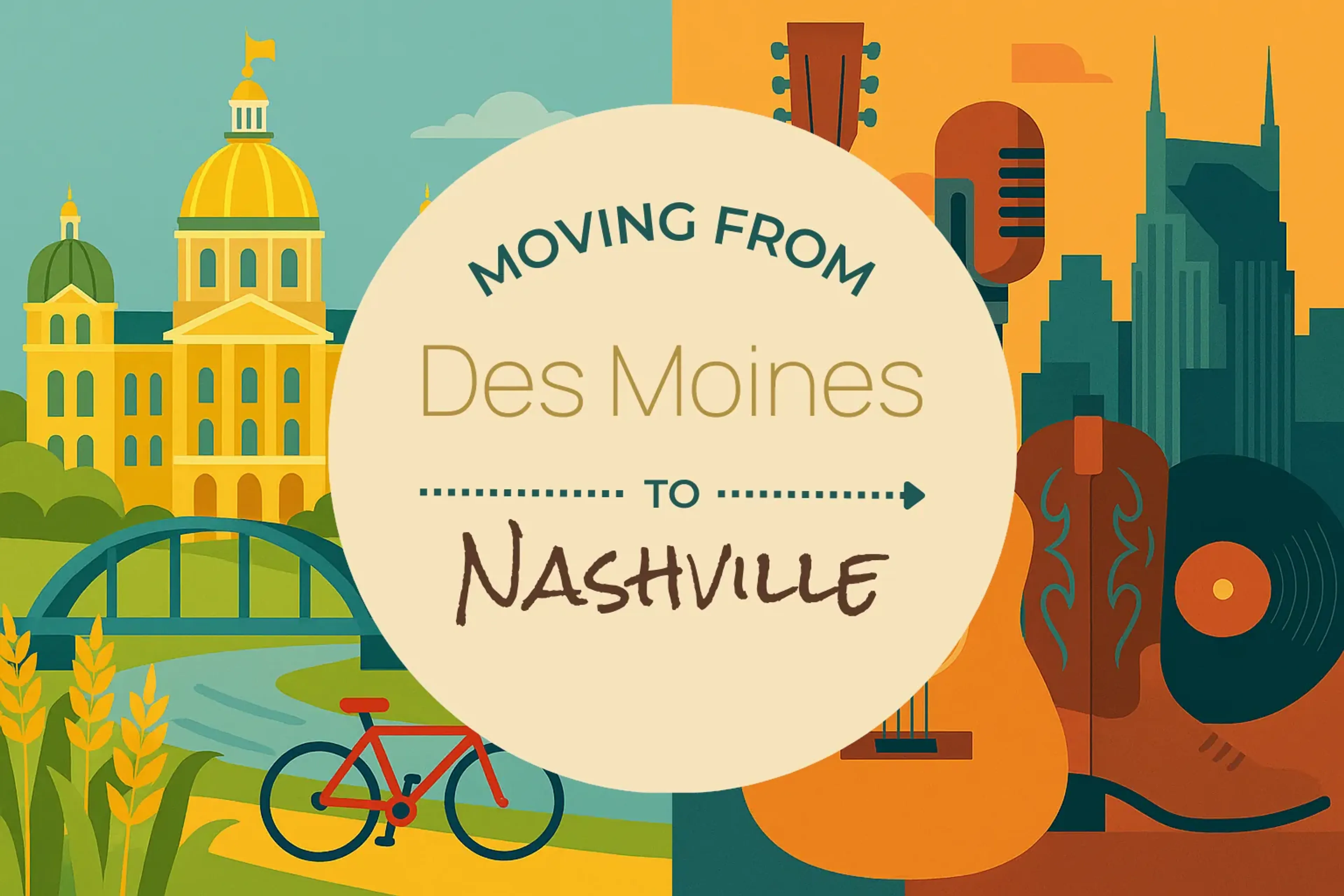 Side-by-side comparison of Des Moines to Nashville moving companies