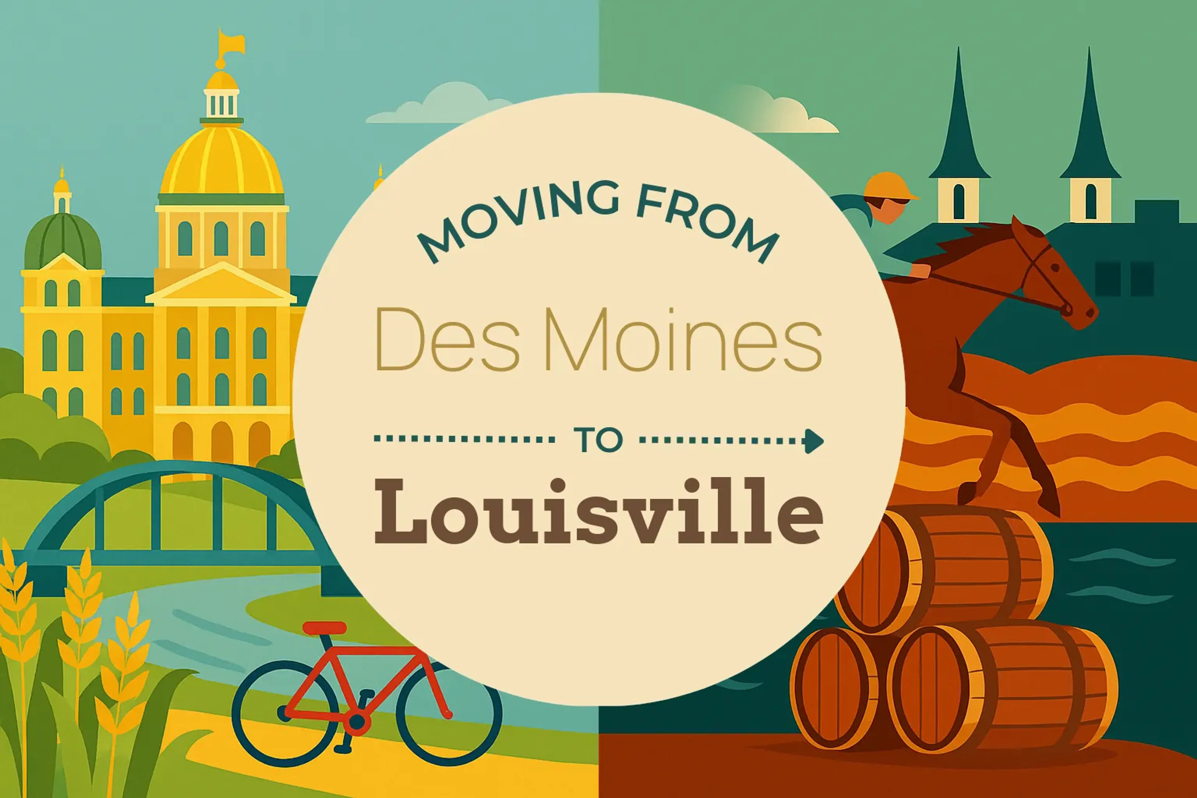 Side-by-side comparison of Des Moines to Louisville moving companies