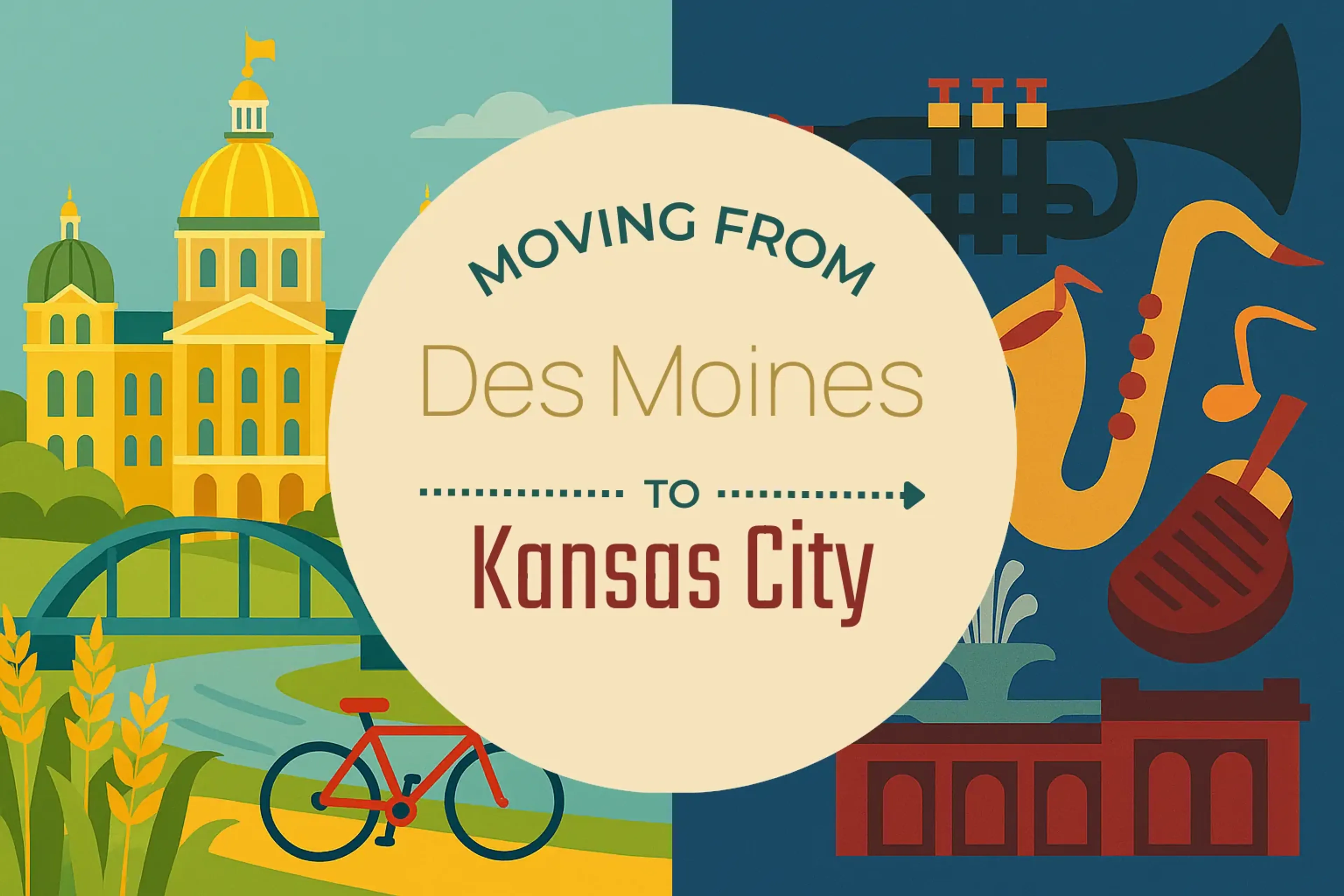 Side-by-side comparison of Des Moines to Kansas City moving companies