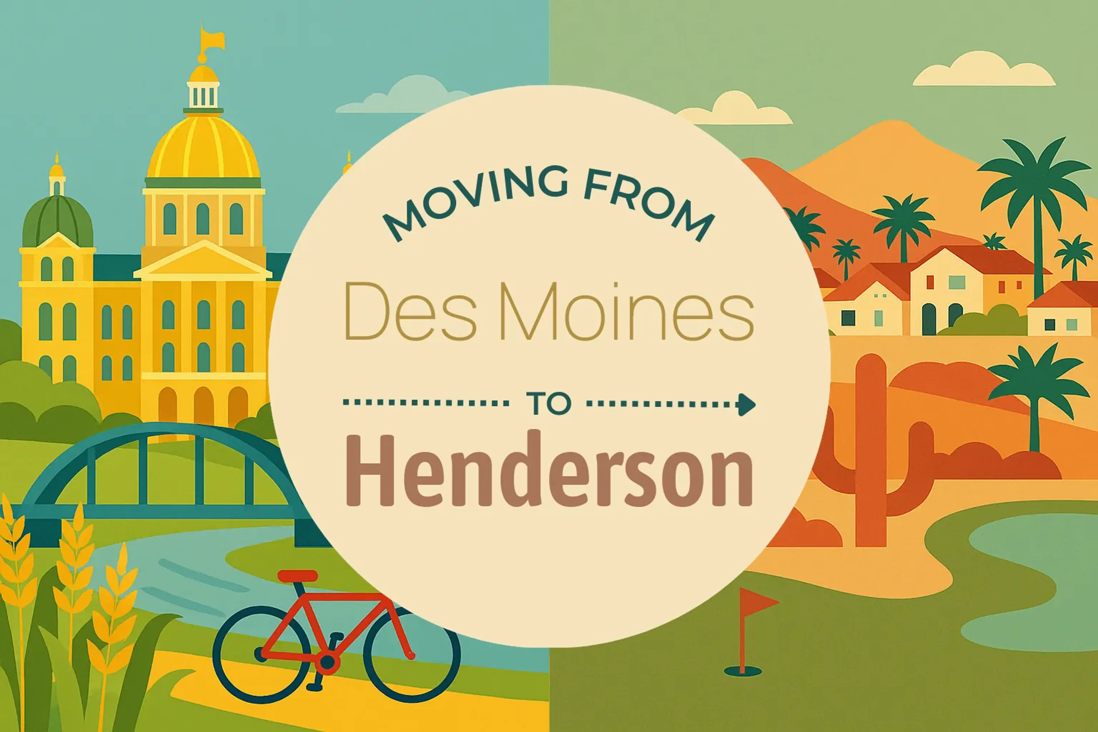 Side-by-side comparison of Des Moines to Henderson moving companies