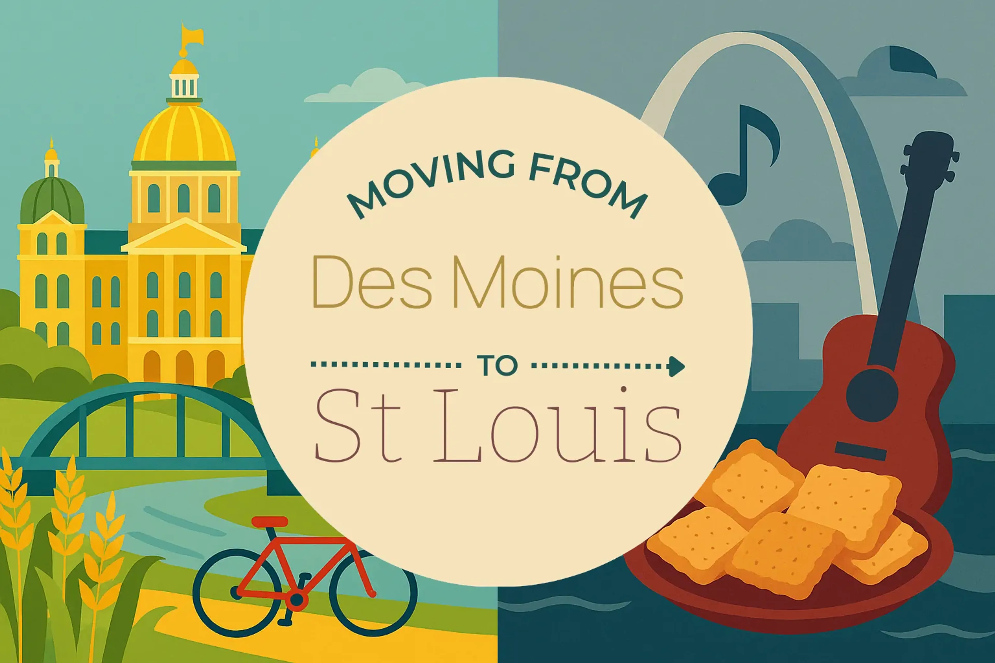 Side-by-side comparison of Des Moines to St. Louis moving companies