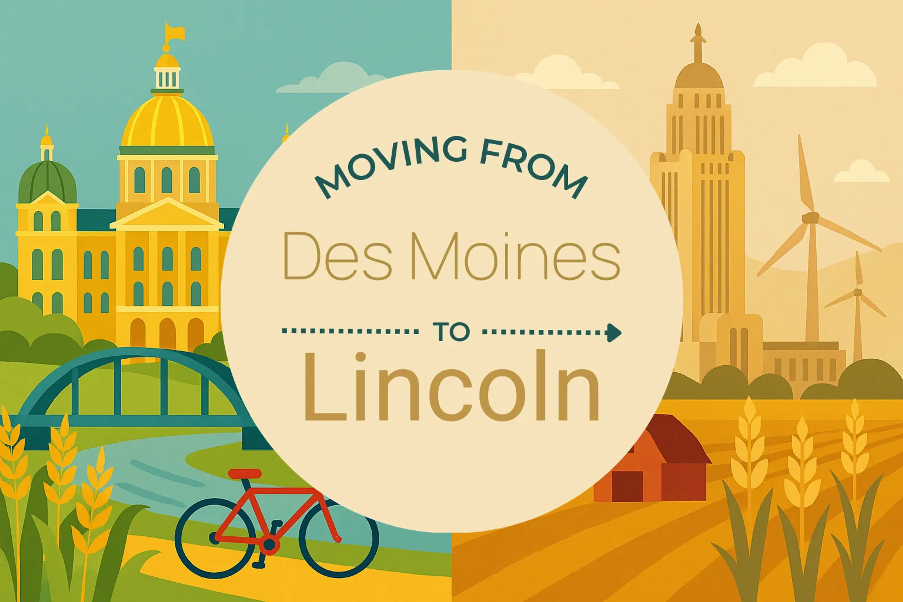 Side-by-side comparison of Des Moines to Lincoln moving companies