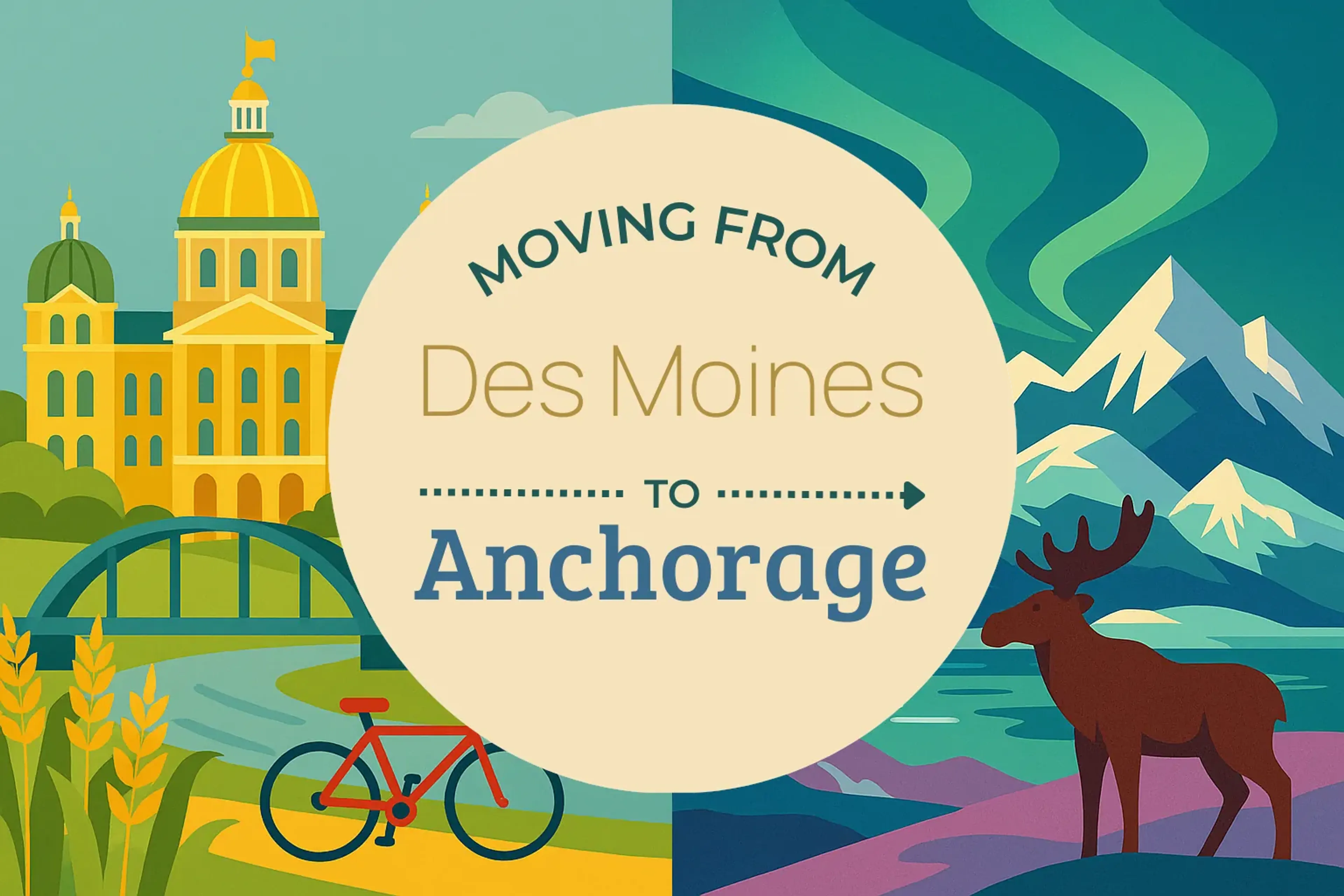 Side-by-side comparison of Des Moines to Anchorage moving companies