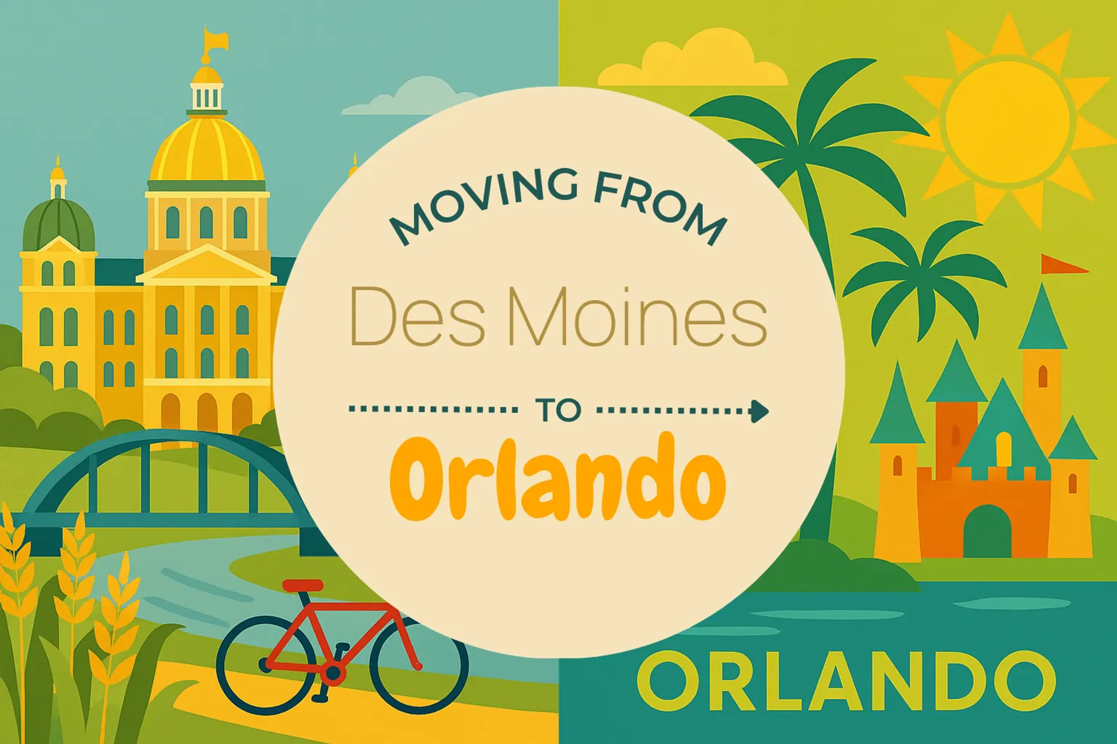 Side-by-side comparison of Des Moines to Orlando moving companies