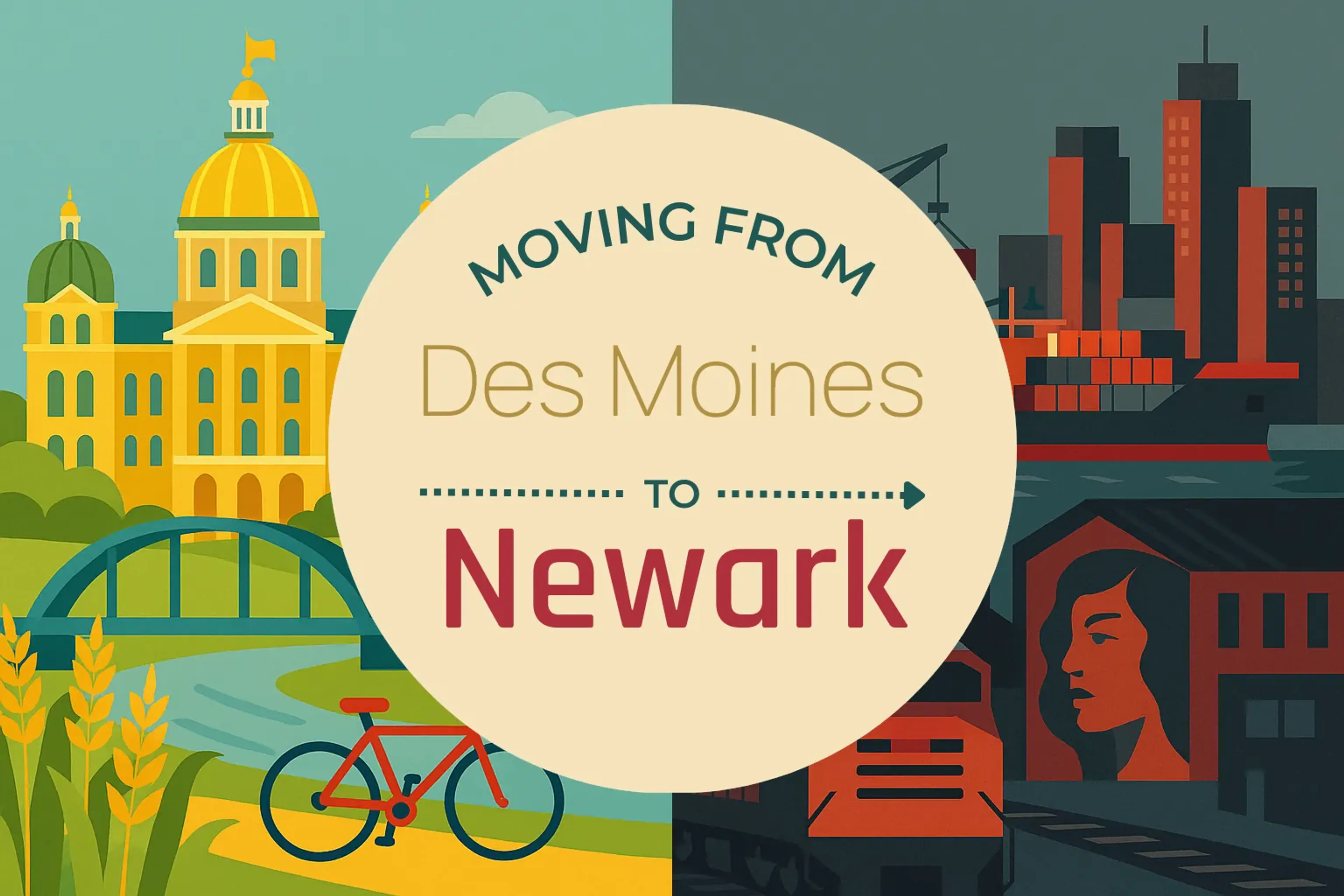 Side-by-side comparison of Des Moines to Newark moving companies