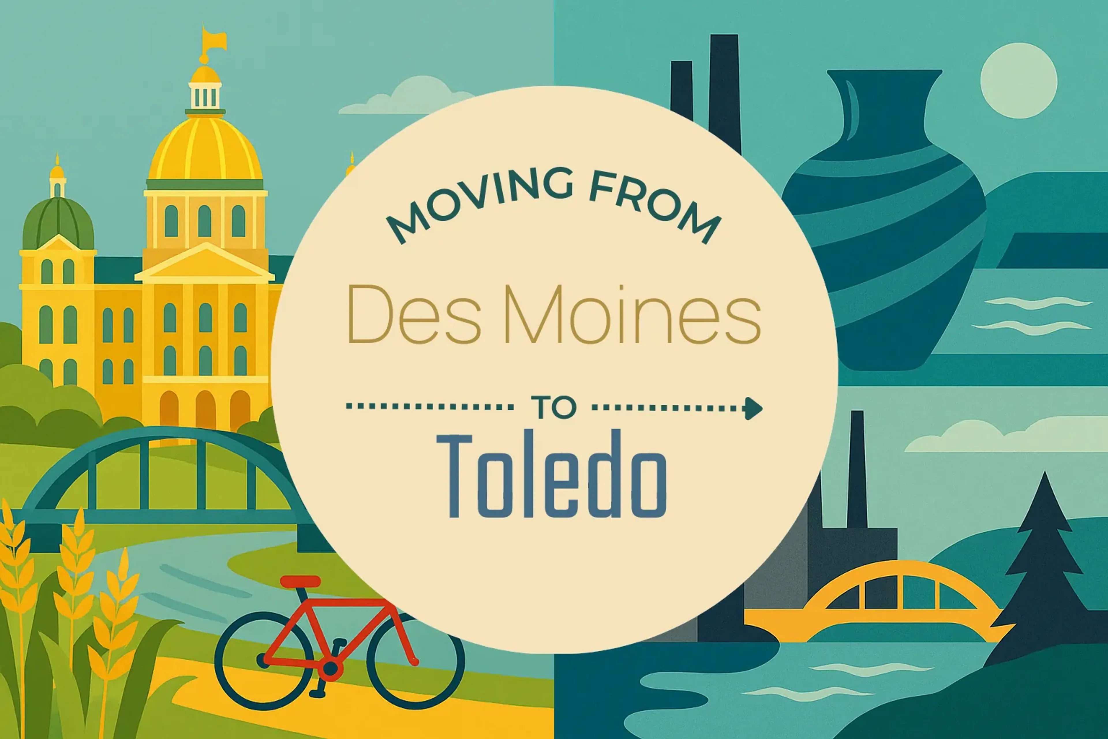 Side-by-side comparison of Des Moines to Toledo moving companies