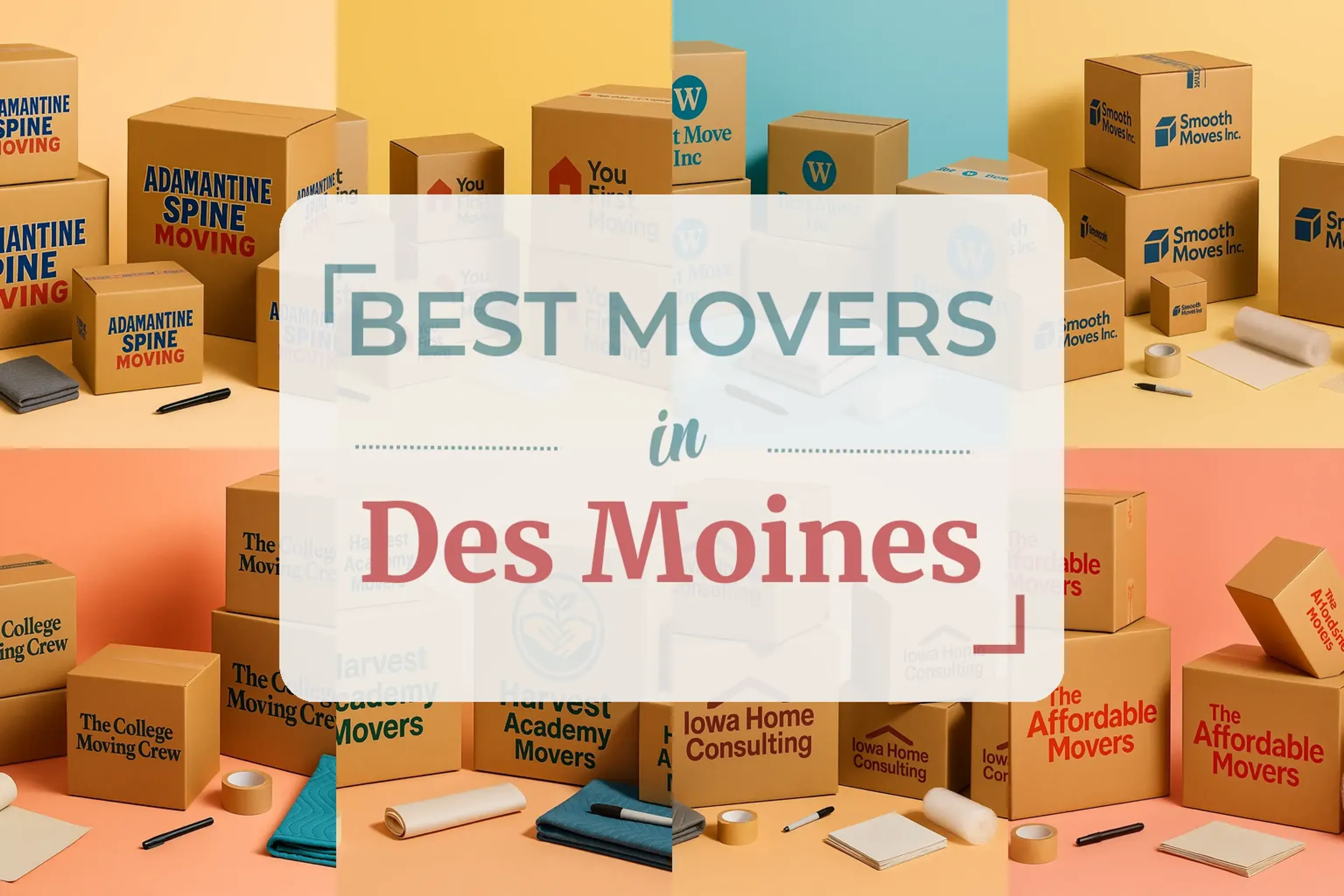 Side-by-side comparison of Des Moines moving companies